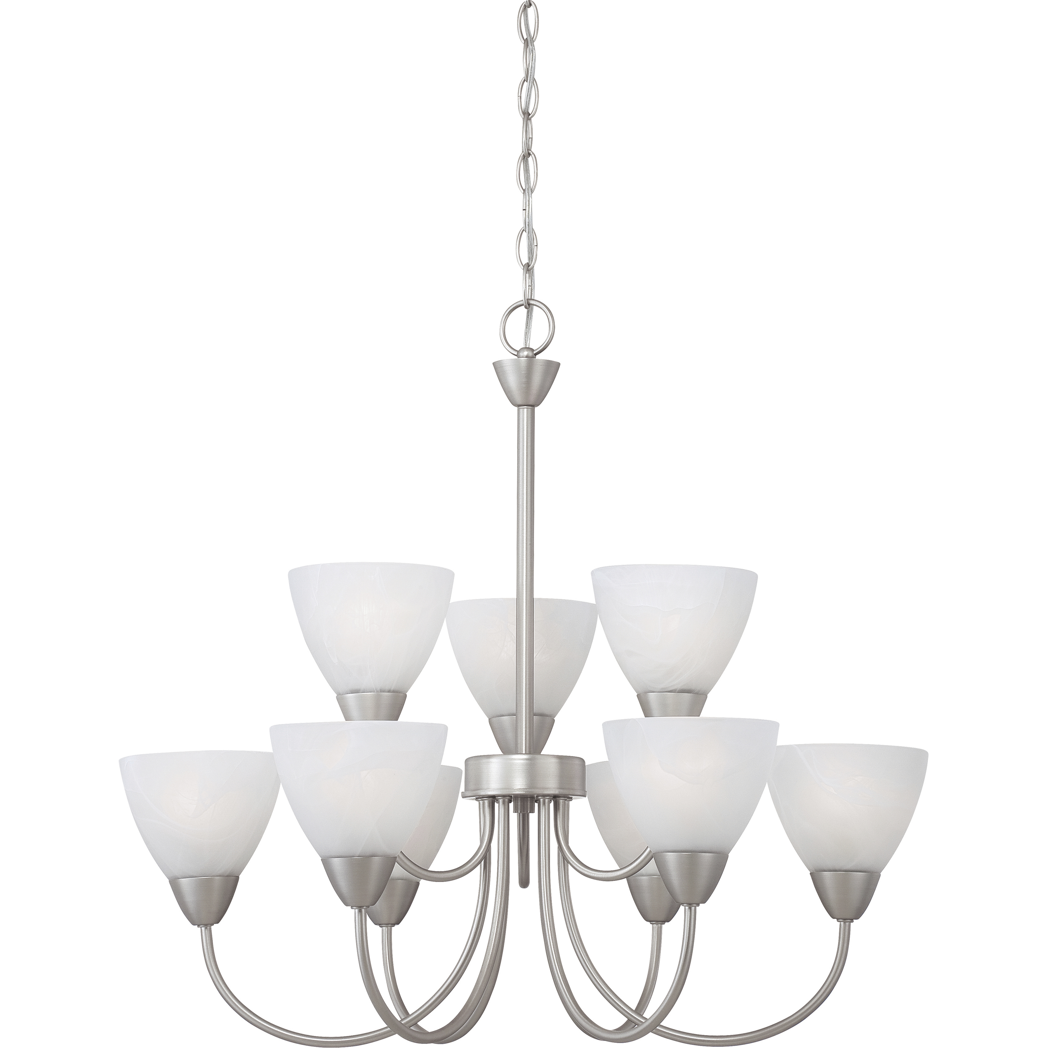 Thomas Lighting 190036117 Tia Chandelier, Matte Nickel Thomas Lighting 190036117 Tia 9 Light 25.98 inch Matte Nickel