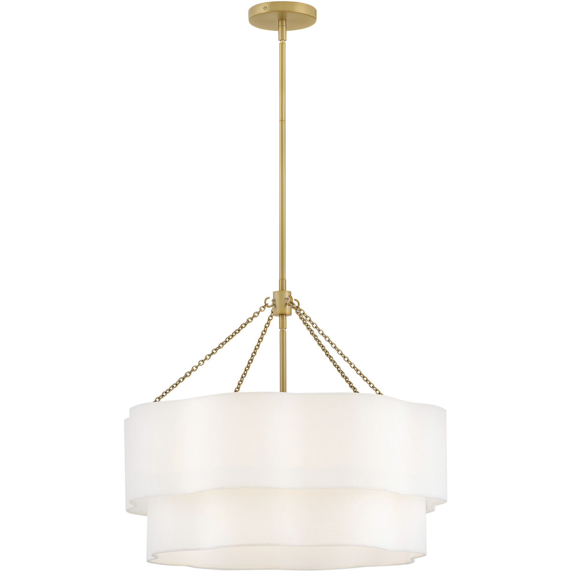 Gwen 5 Light 24 inch Lacquered Brass Chandelier Ceiling Light