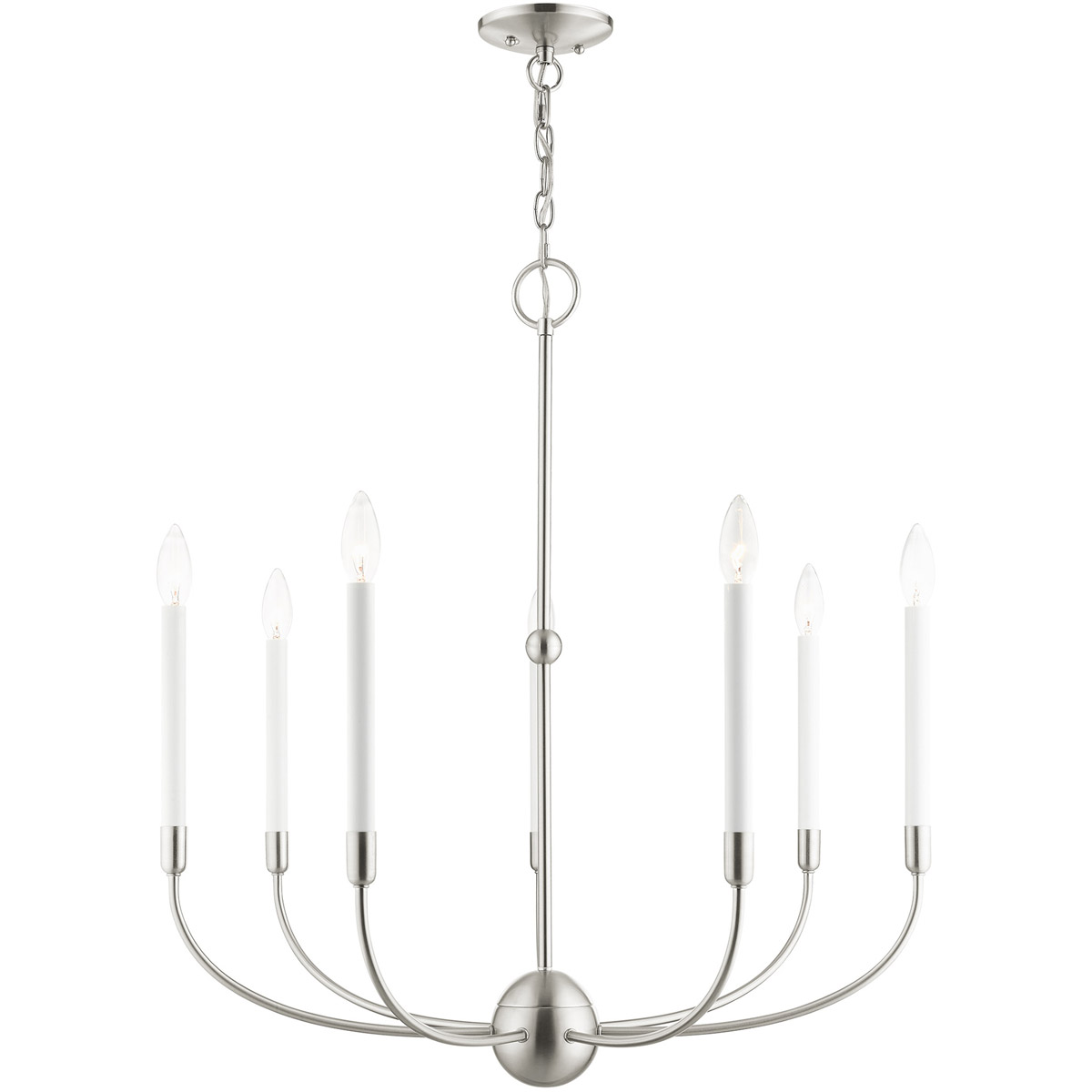 Clairmont 7 Light 28 inch Brushed Nickel Chandelier Ceiling Light
