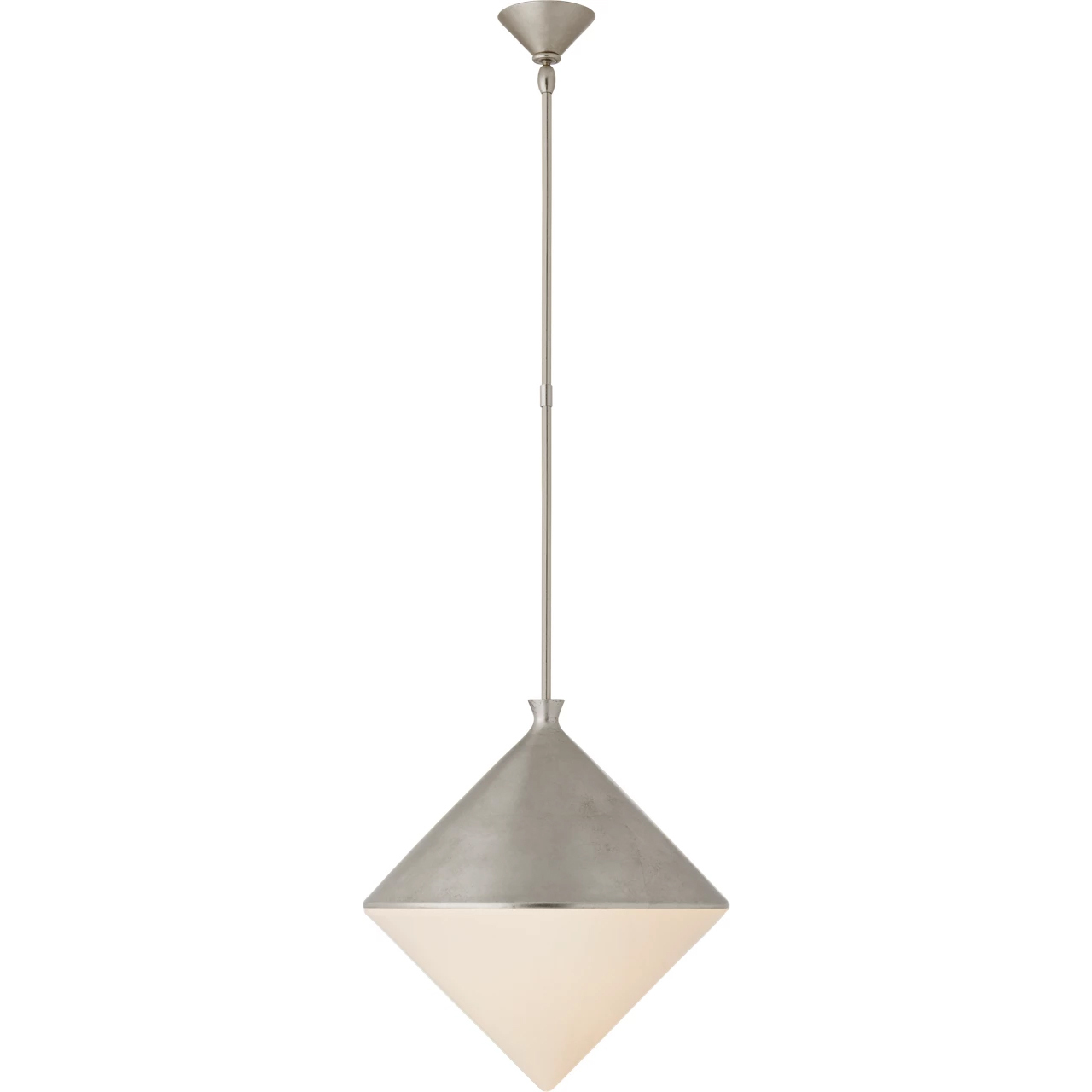 AERIN Sarnen LED 18.25 inch Burnished Silver Leaf Pendant Ceiling Light, Large