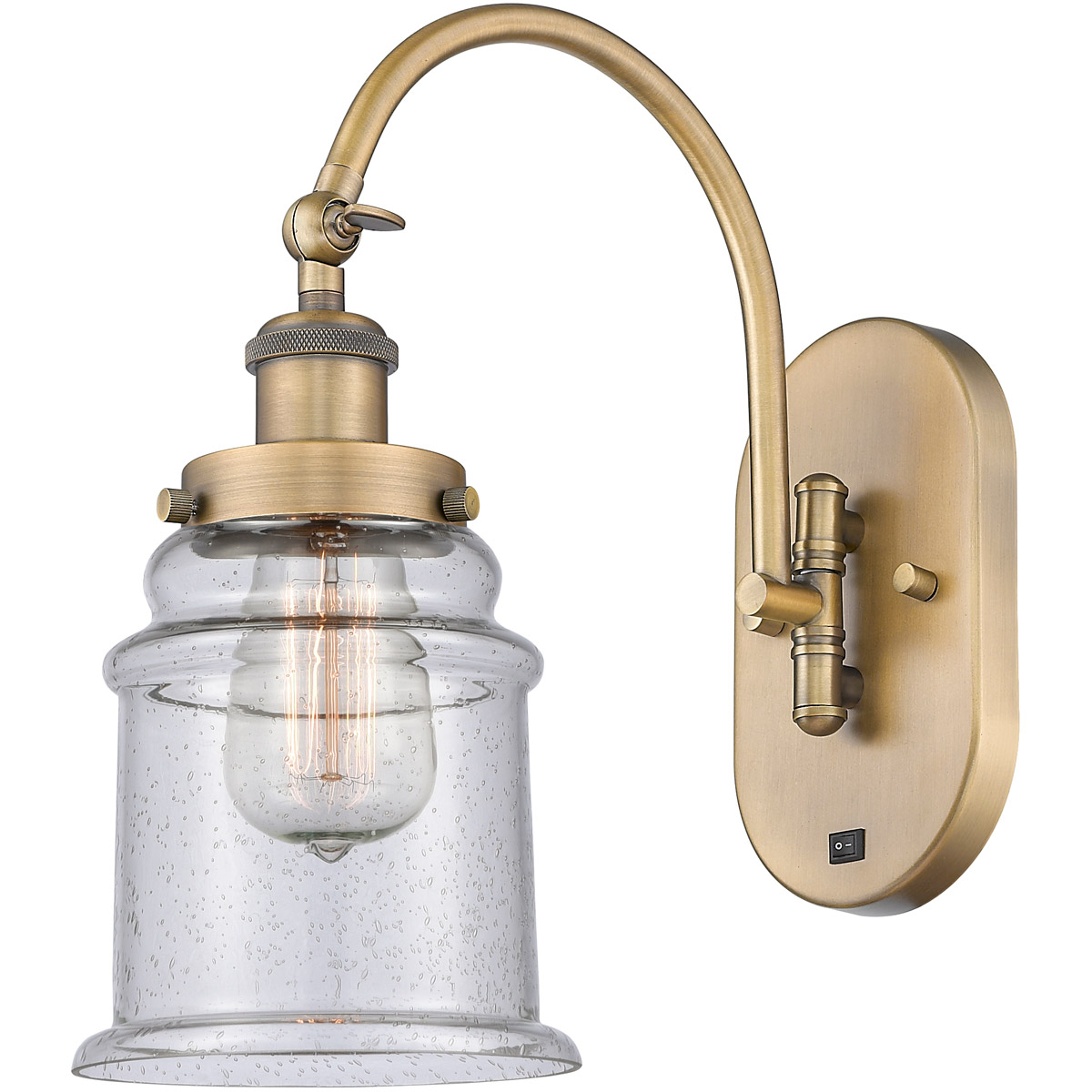 Franklin Restoration Canton LED 7 inch Brushed Brass Sconce Wall Light