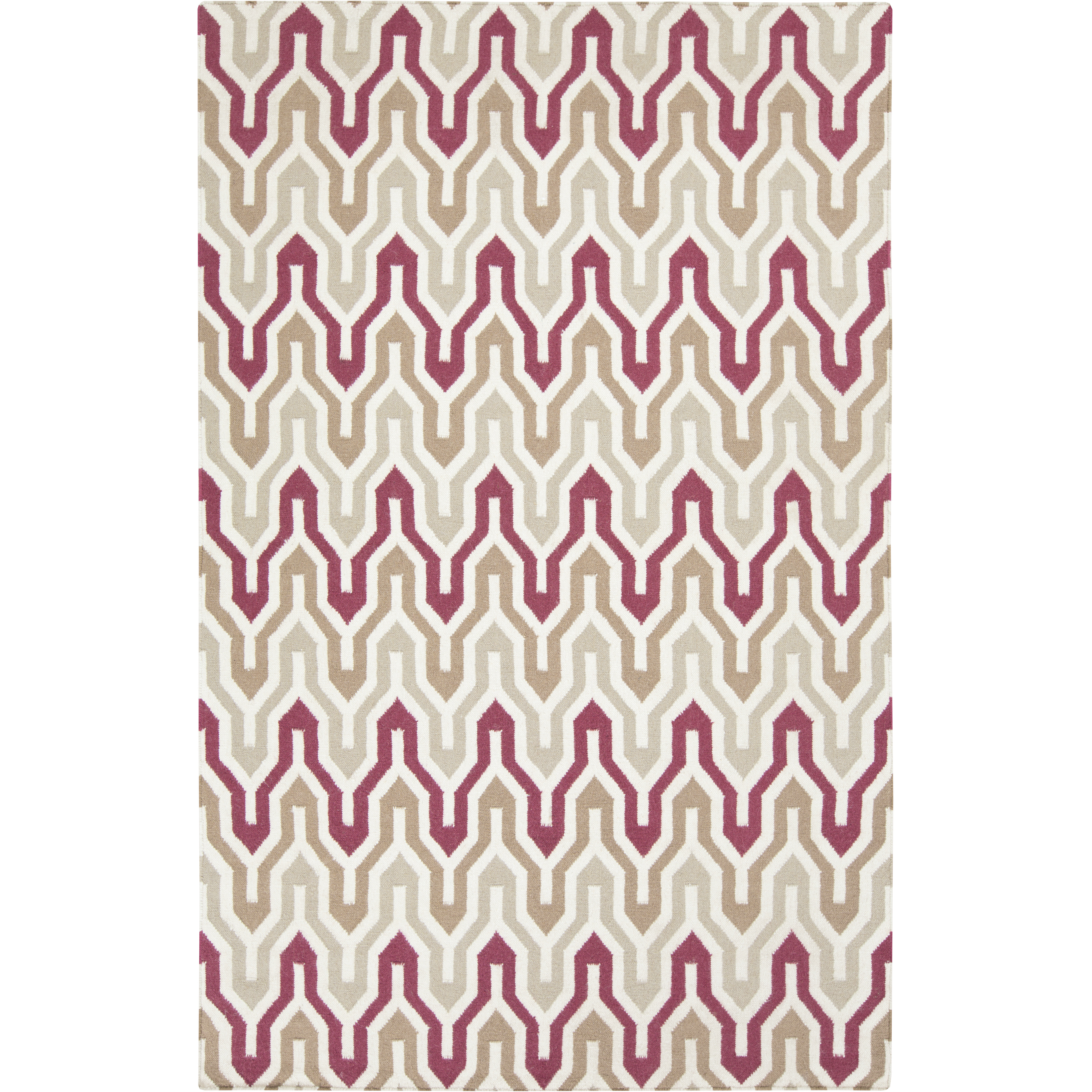 Fallon 66 X 42 inch Burgundy, Camel, Ivory Rug