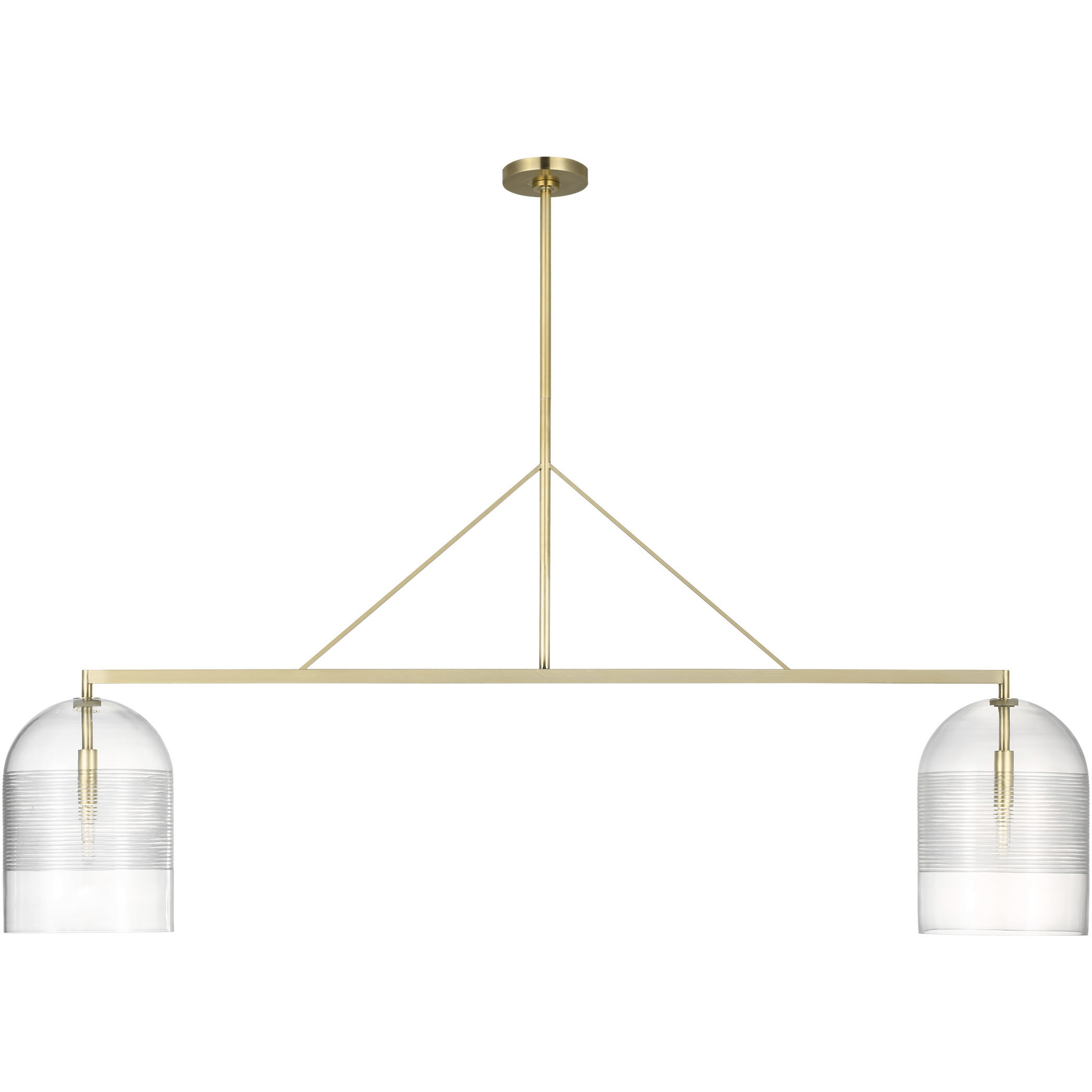 Sean Lavin Leano 2 Light 60.5 inch Hand-Rubbed Antique Brass Linear Chandelier Ceiling Light