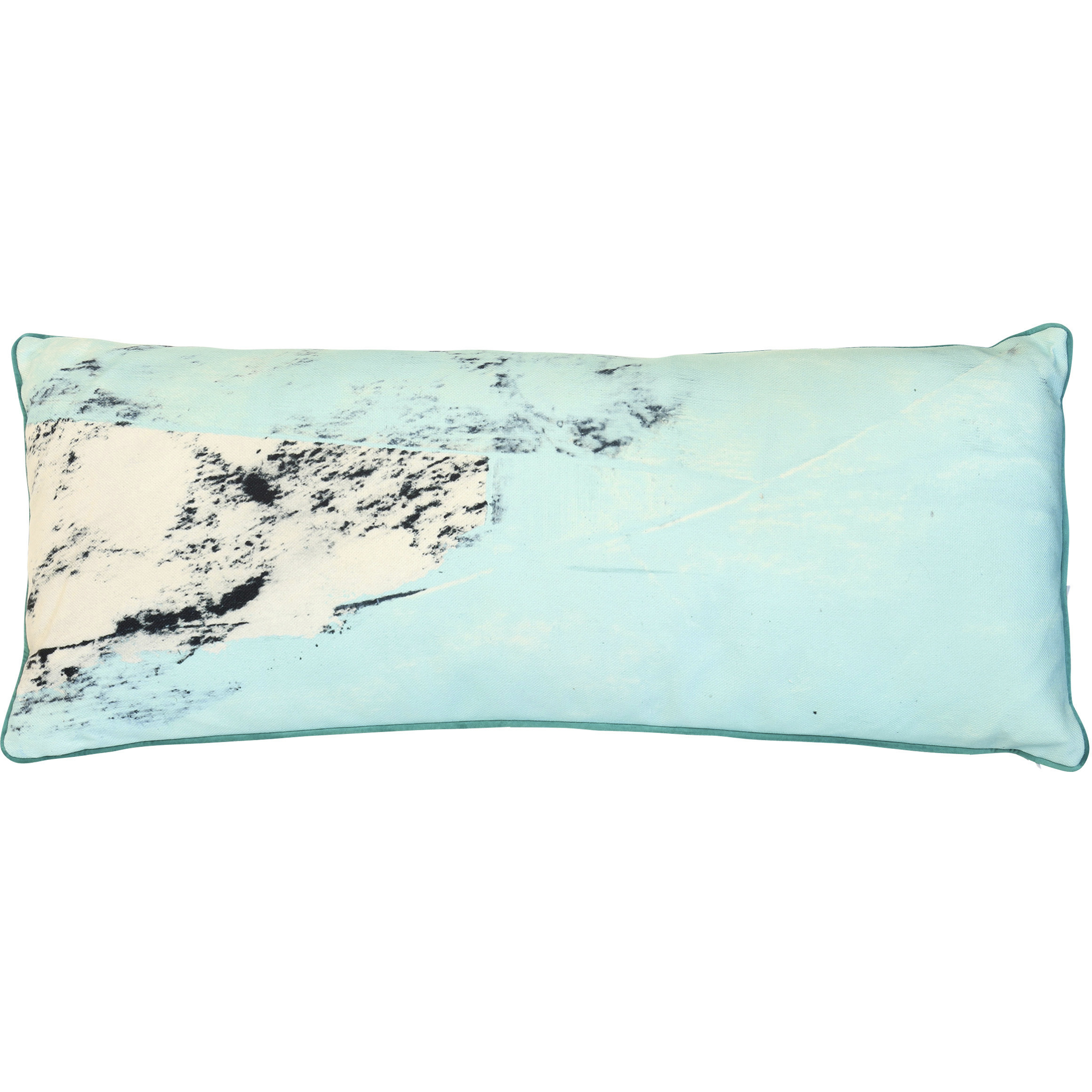 Glacier Fade 36 inch Soft Aqua and Pale Turquoise Pillow in 36" x 14"