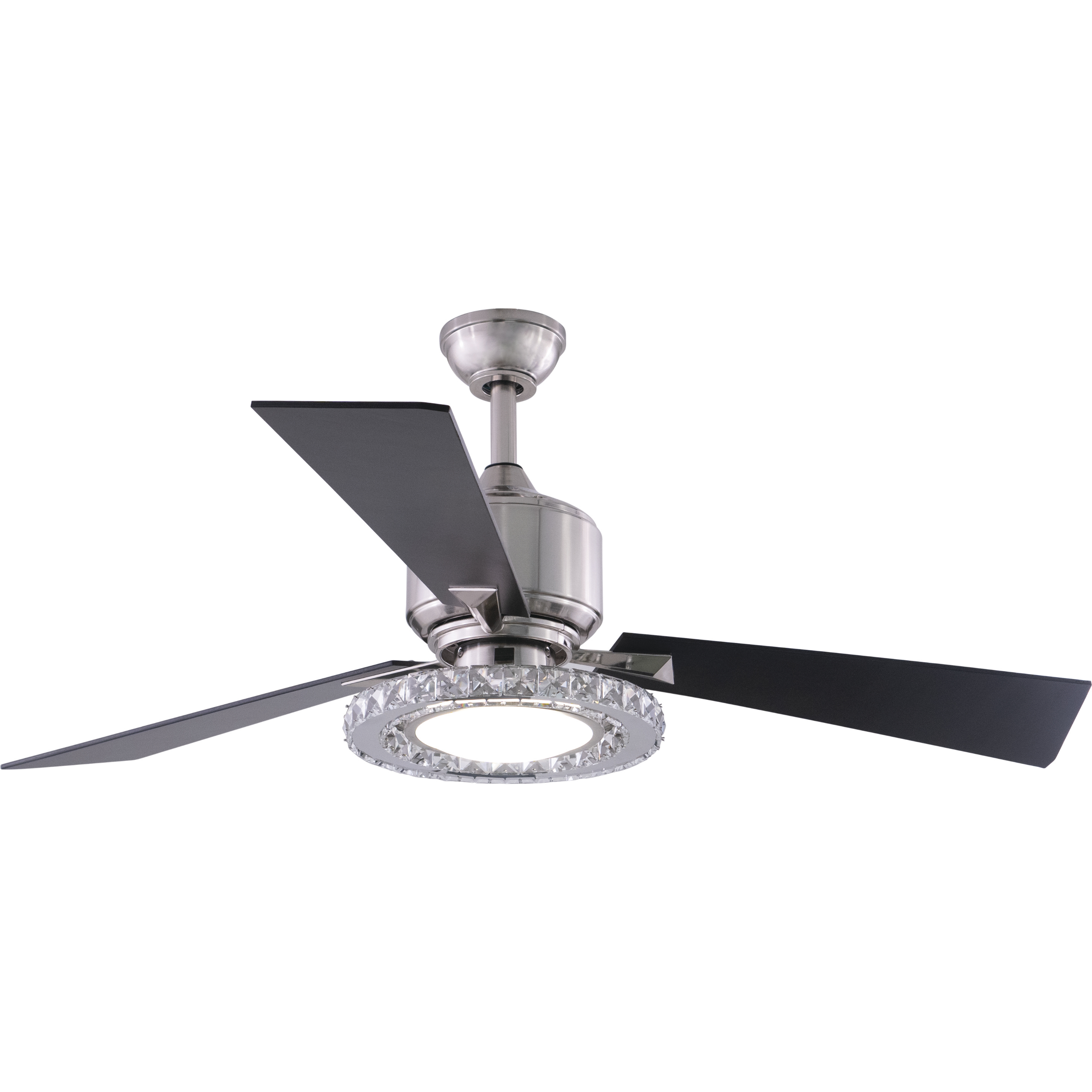 Vaxcel F0048 Clara 52 inch Brushed Nickel with Black Blades