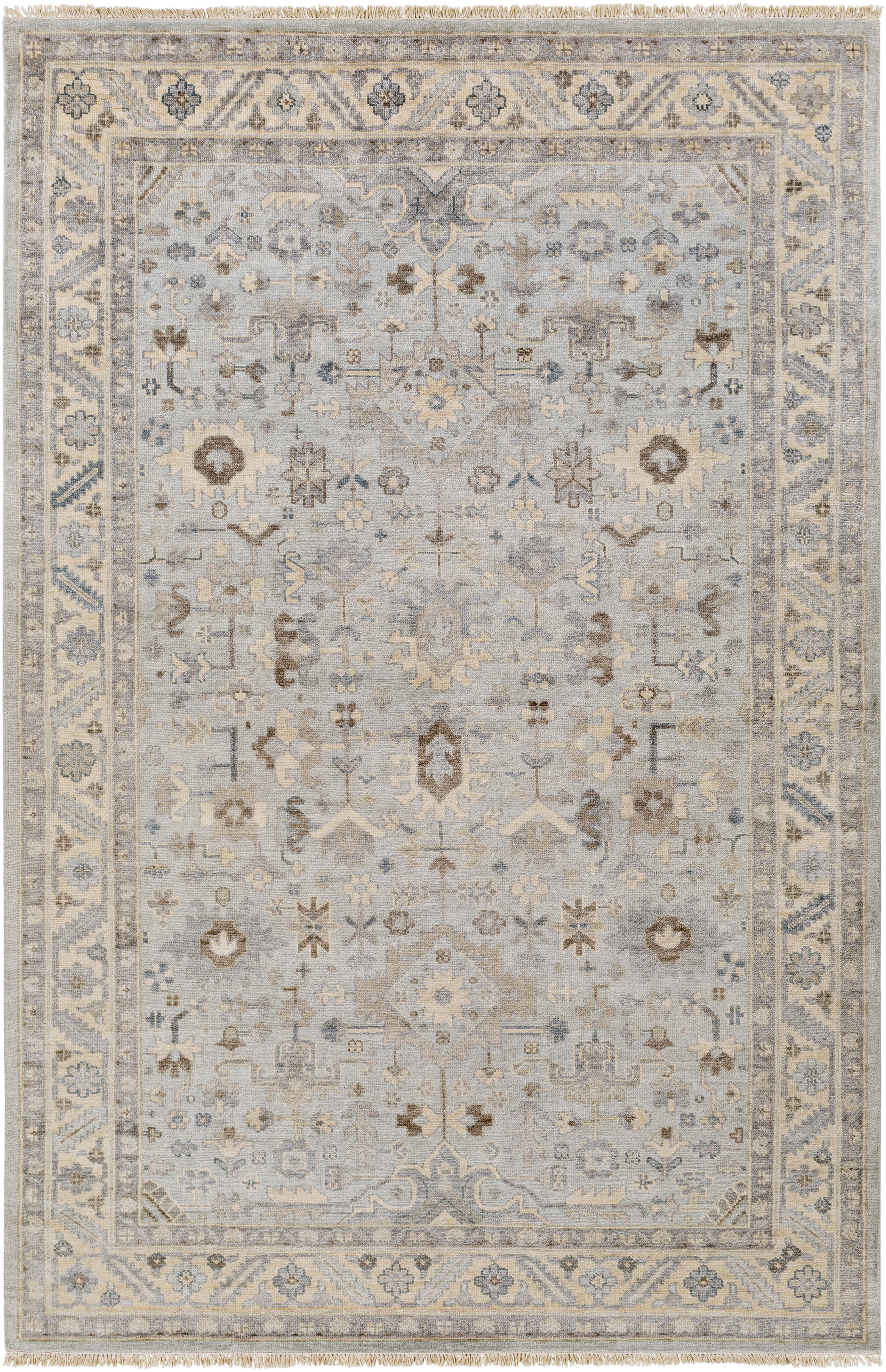 Poppy 36 X 24 inch Ice Blue Rug, Rectangle