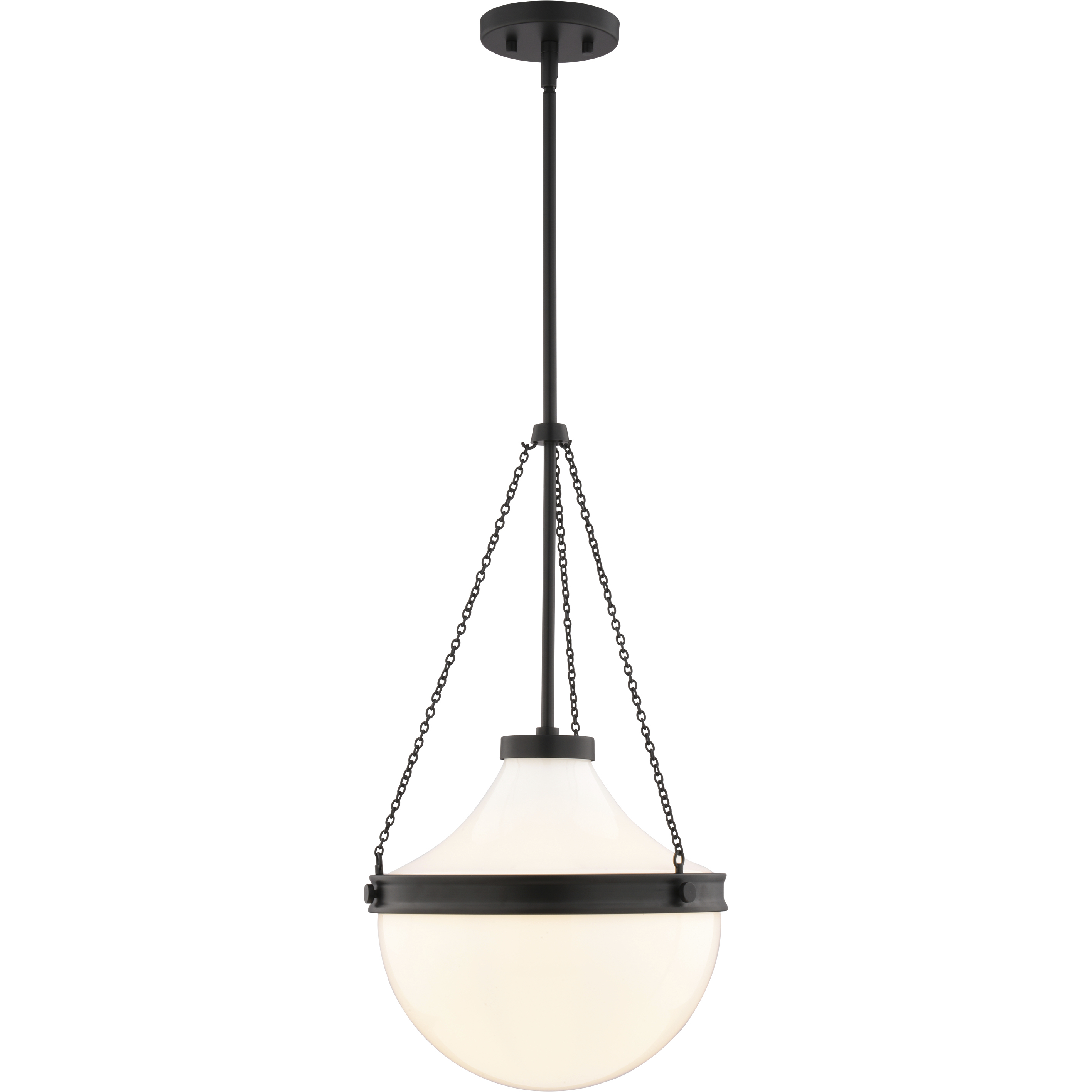 Lincoln 1 Light 12.75 inch Matte Black Pendant Ceiling Light