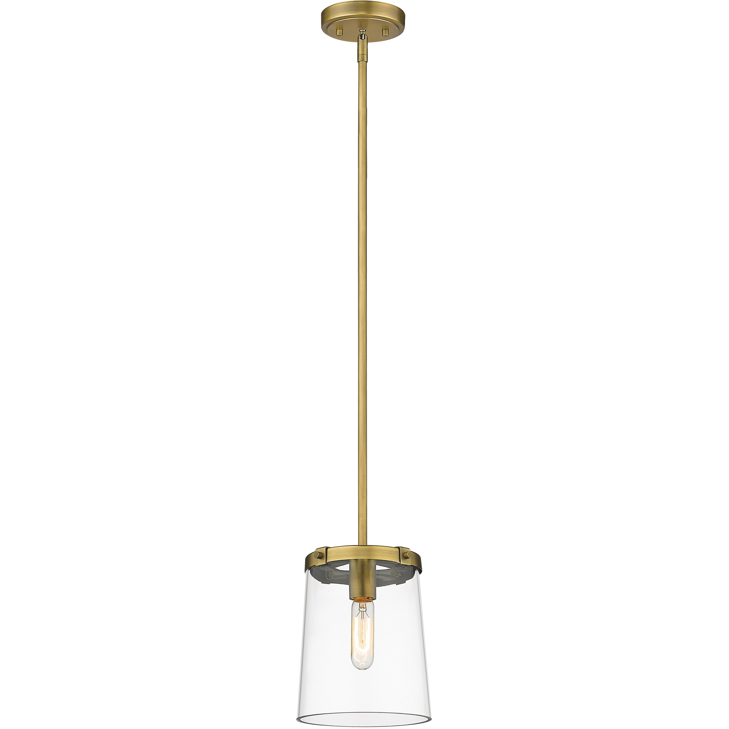 Callista 1 Light 7.5 inch Rubbed Brass Pendant Ceiling Light
