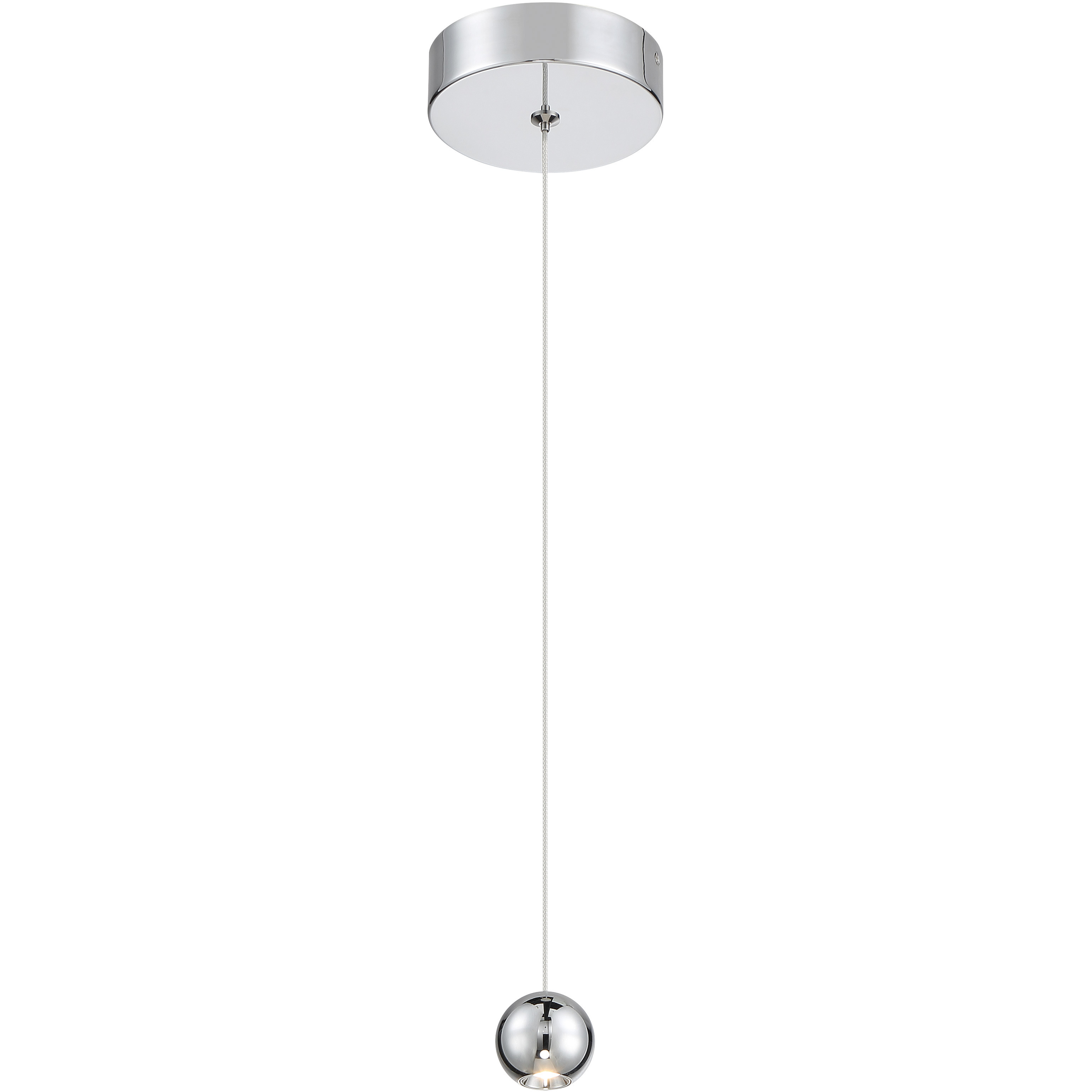 Itty LED 2 inch Chrome Mini Pendant Ceiling Light