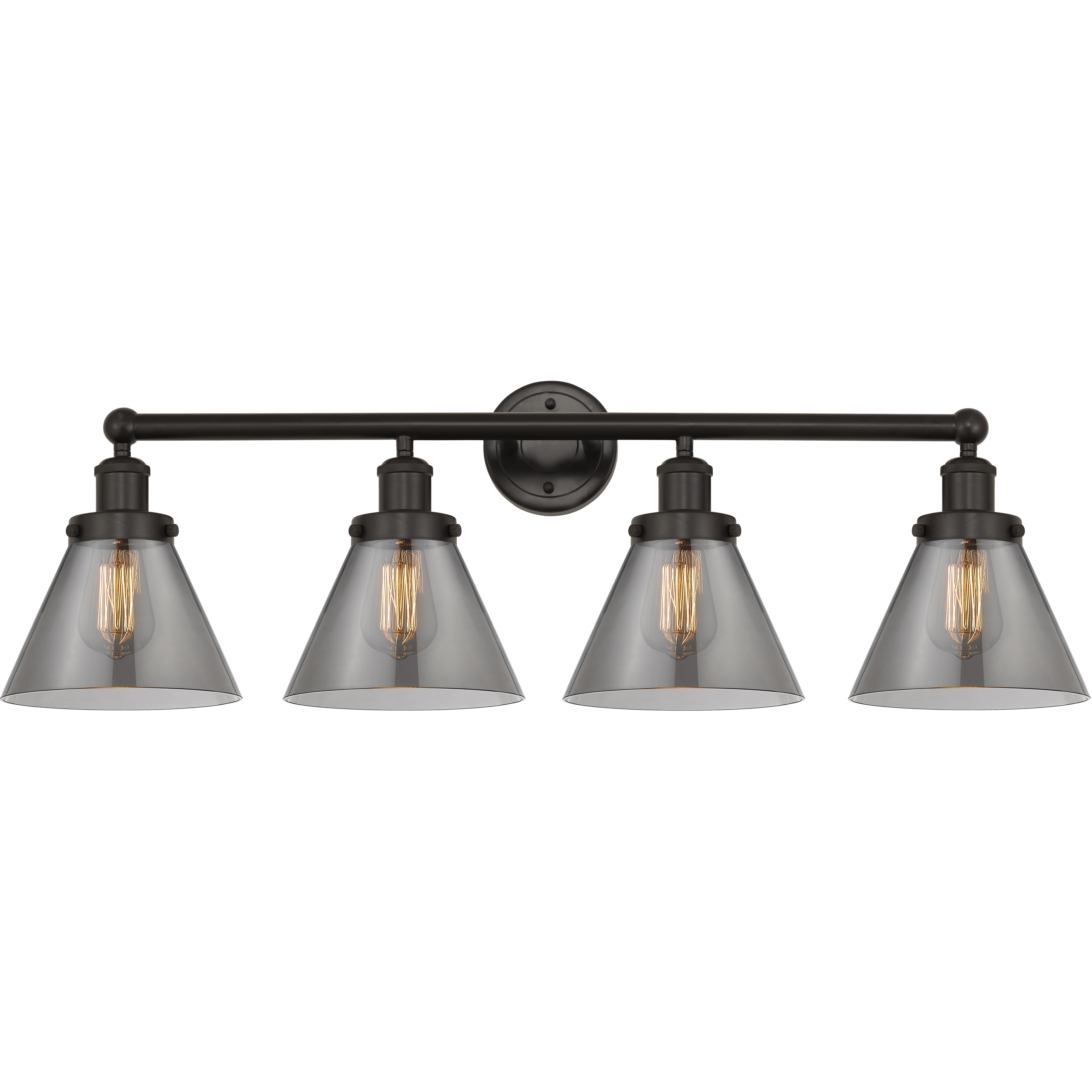 Cone 4 Light 34.75 inch Oil Rubbed Bronze Bath Vanity Light Wall Light