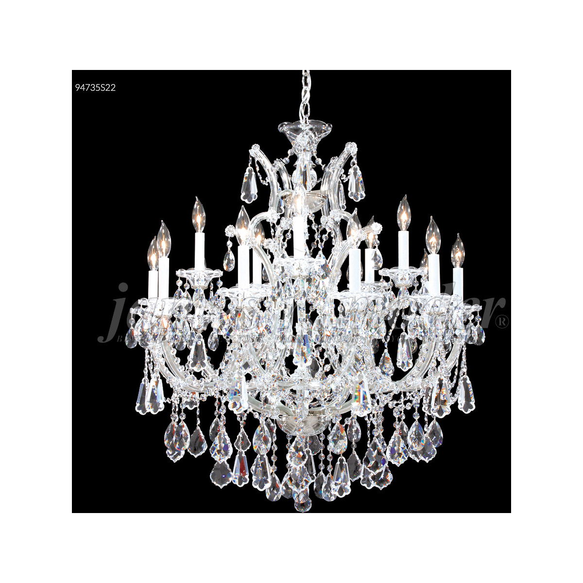Maria Theresa Royal 15 Light 31 inch Gold Lustre Chandelier Ceiling Light, Royal