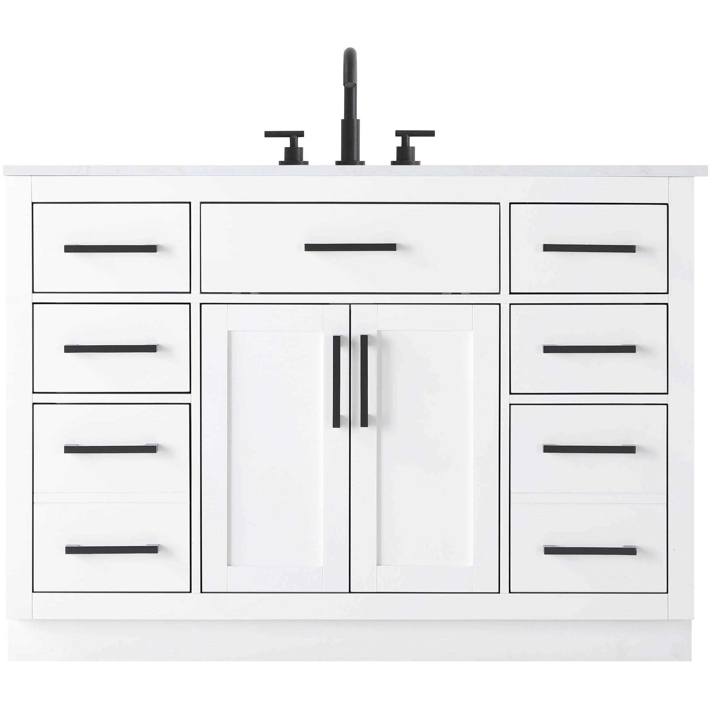 Alden 48 X 35 inch White Bathroom Vanity Cabinet