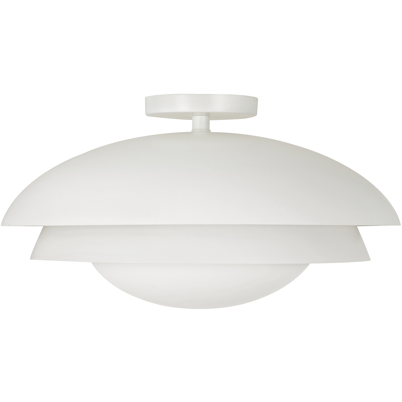Jensen 1 Light 17.75 inch Matte White Semi-Flush Mount Ceiling Light