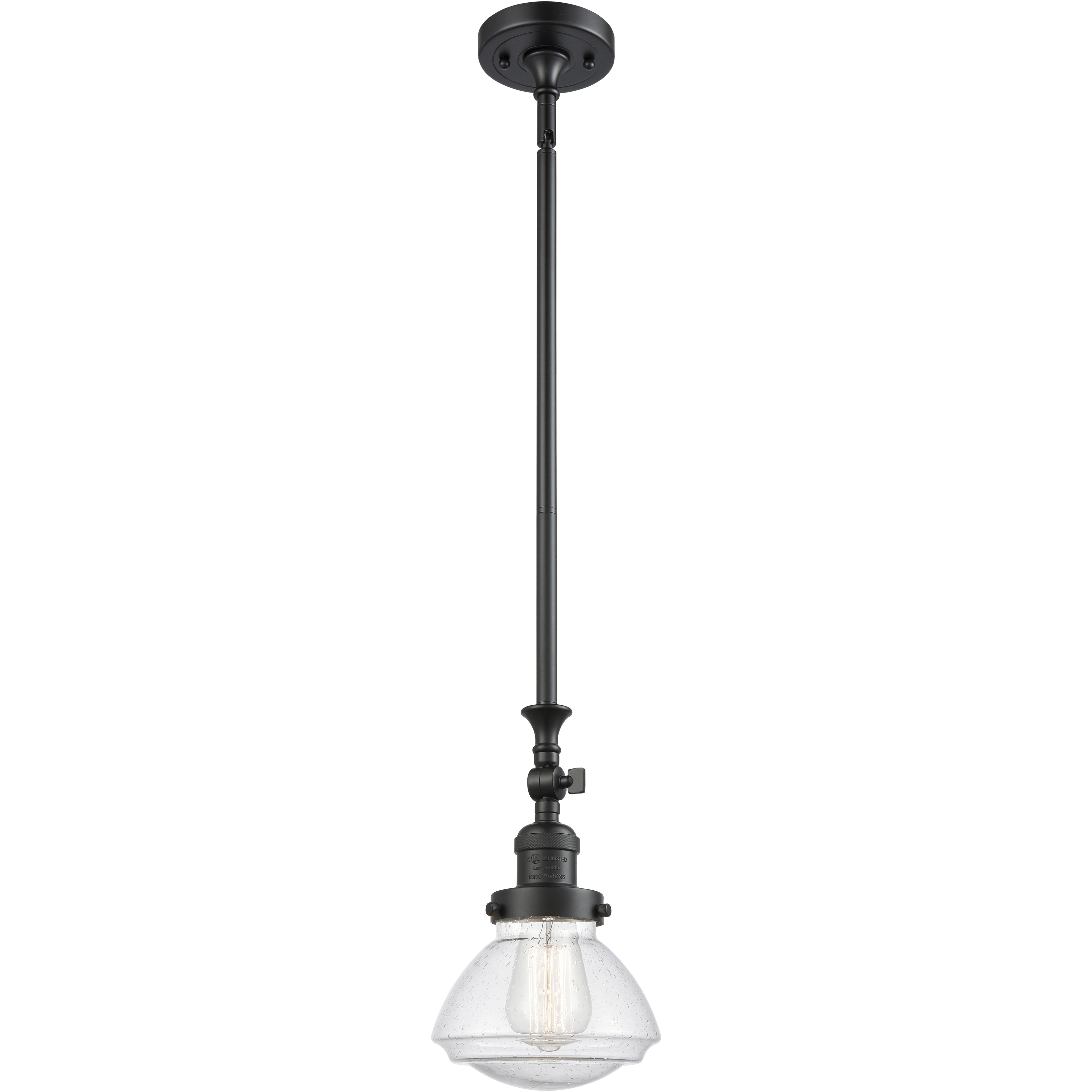 Franklin Restoration Olean LED 6.75 inch Matte Black Mini Pendant Ceiling Light in Seedy, Franklin Restoration