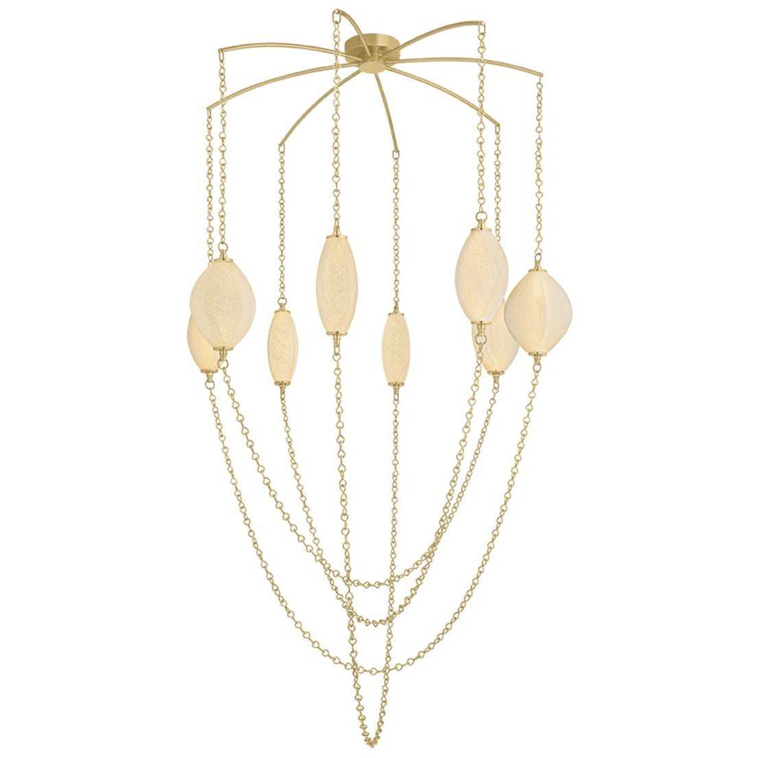 Positano 8 Light 54 inch Vintage Brass Chandelier Ceiling Light