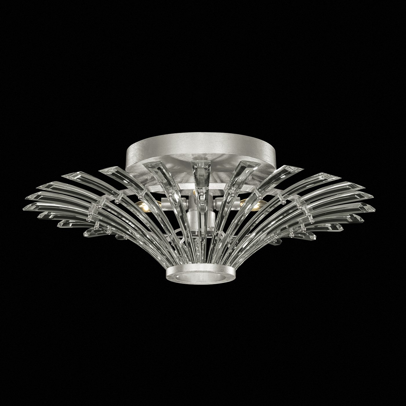 Trevi 4 Light 27.25 inch Silver Flush Mount Ceiling Light