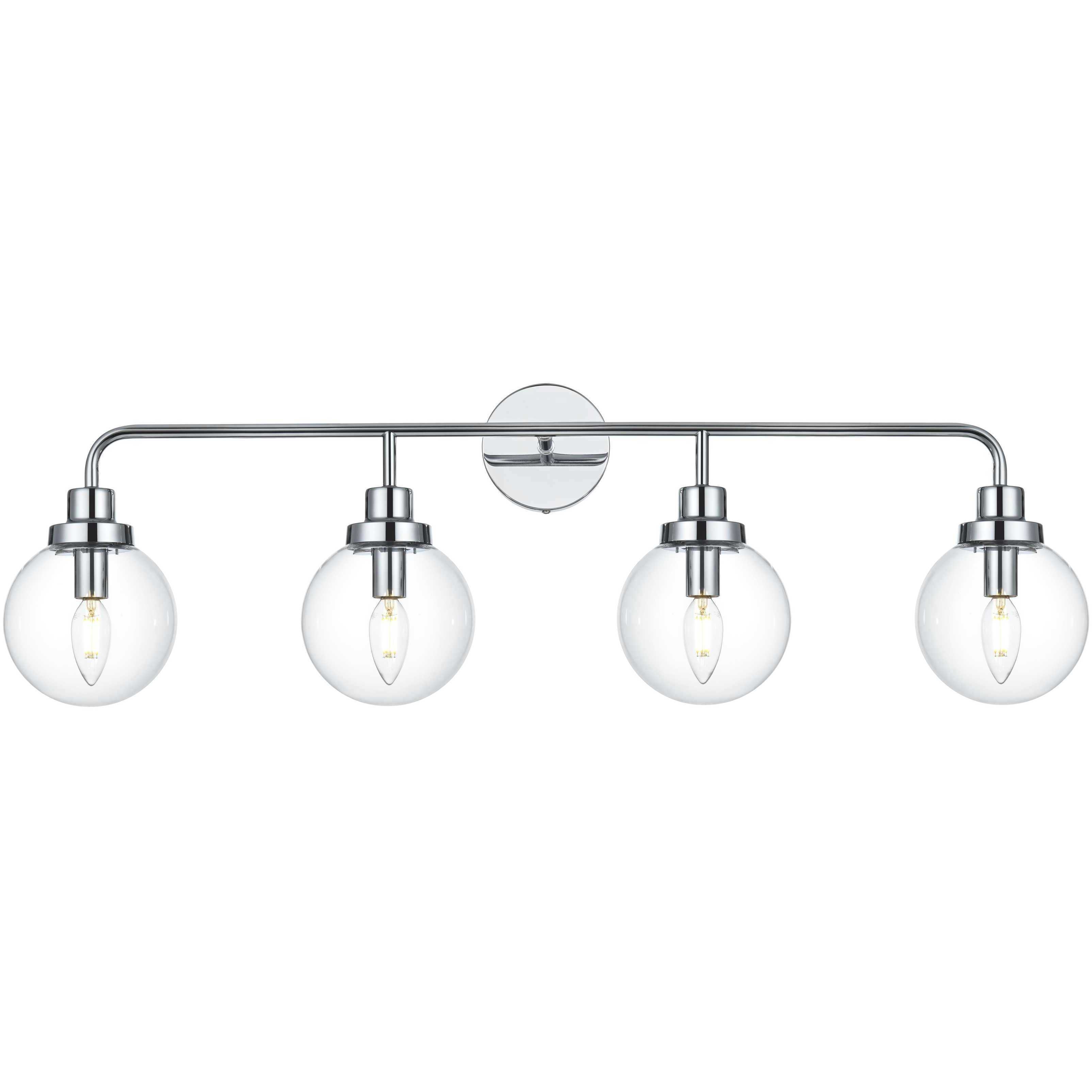 Hanson 4 Light 37 inch Chrome Bath Sconce Wall Light