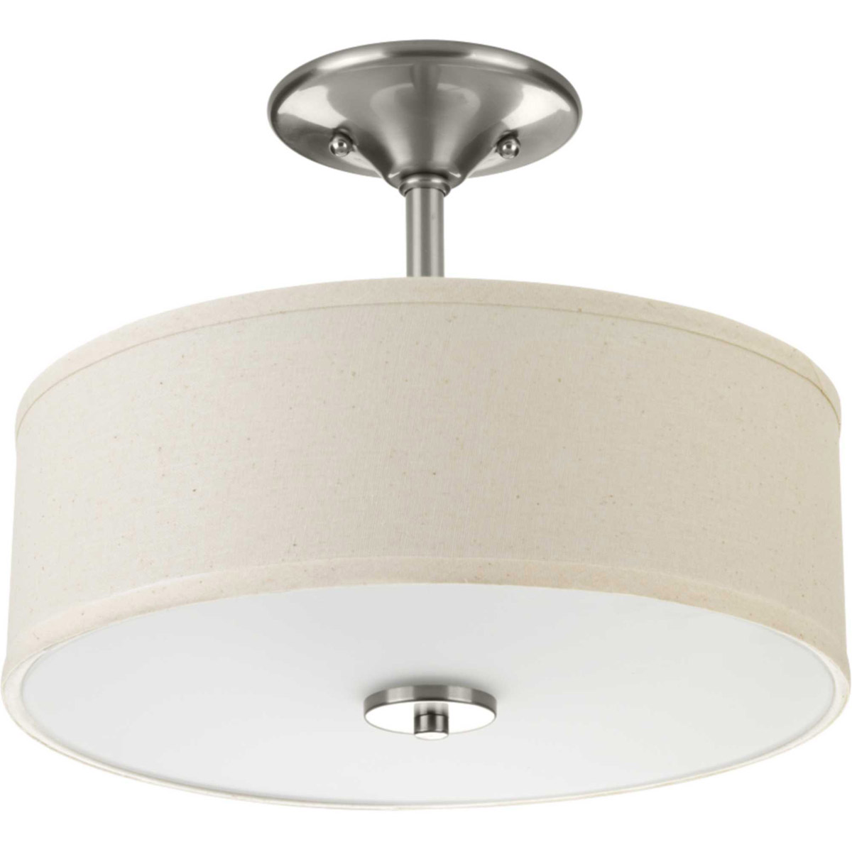 Inspire 2 Light 13 inch Brushed Nickel Semi-Flush Mount Ceiling Light