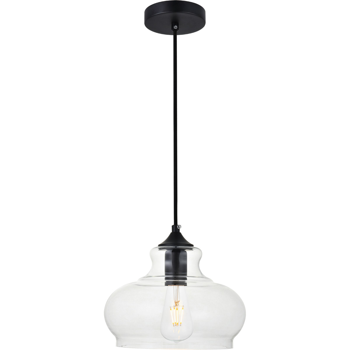 Destry 1 Light 9.4 inch Black Pendant Ceiling Light