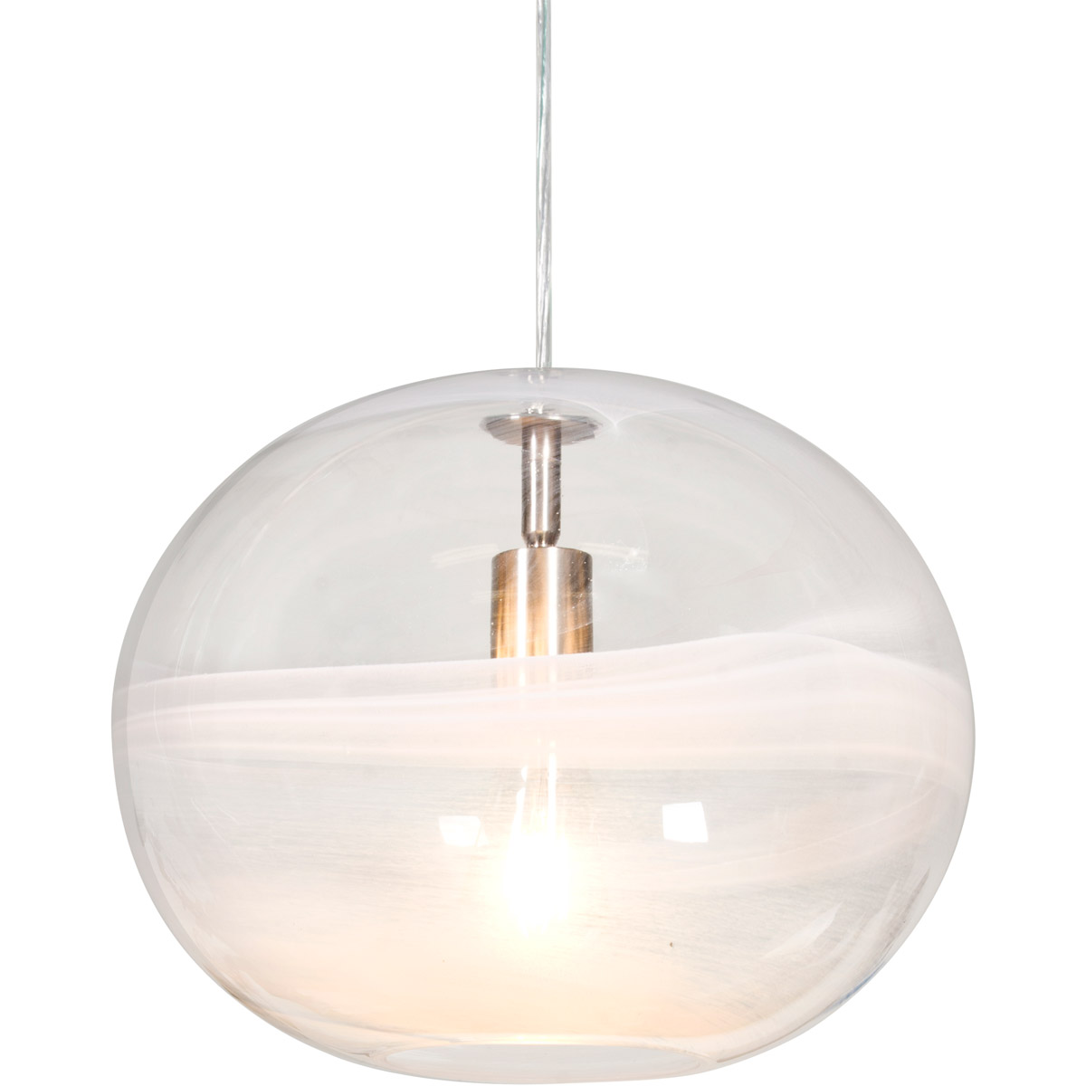 Geno 1 Light Satin Nickel Pendant Ceiling Light