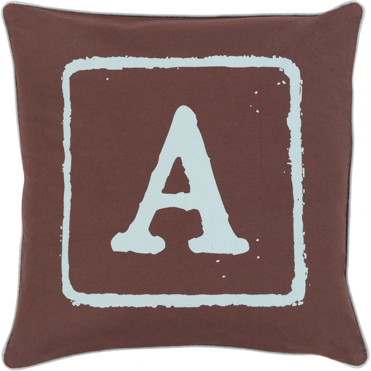 Big Kid Blocks 18 inch Aqua, Dark Brown Pillow Kit