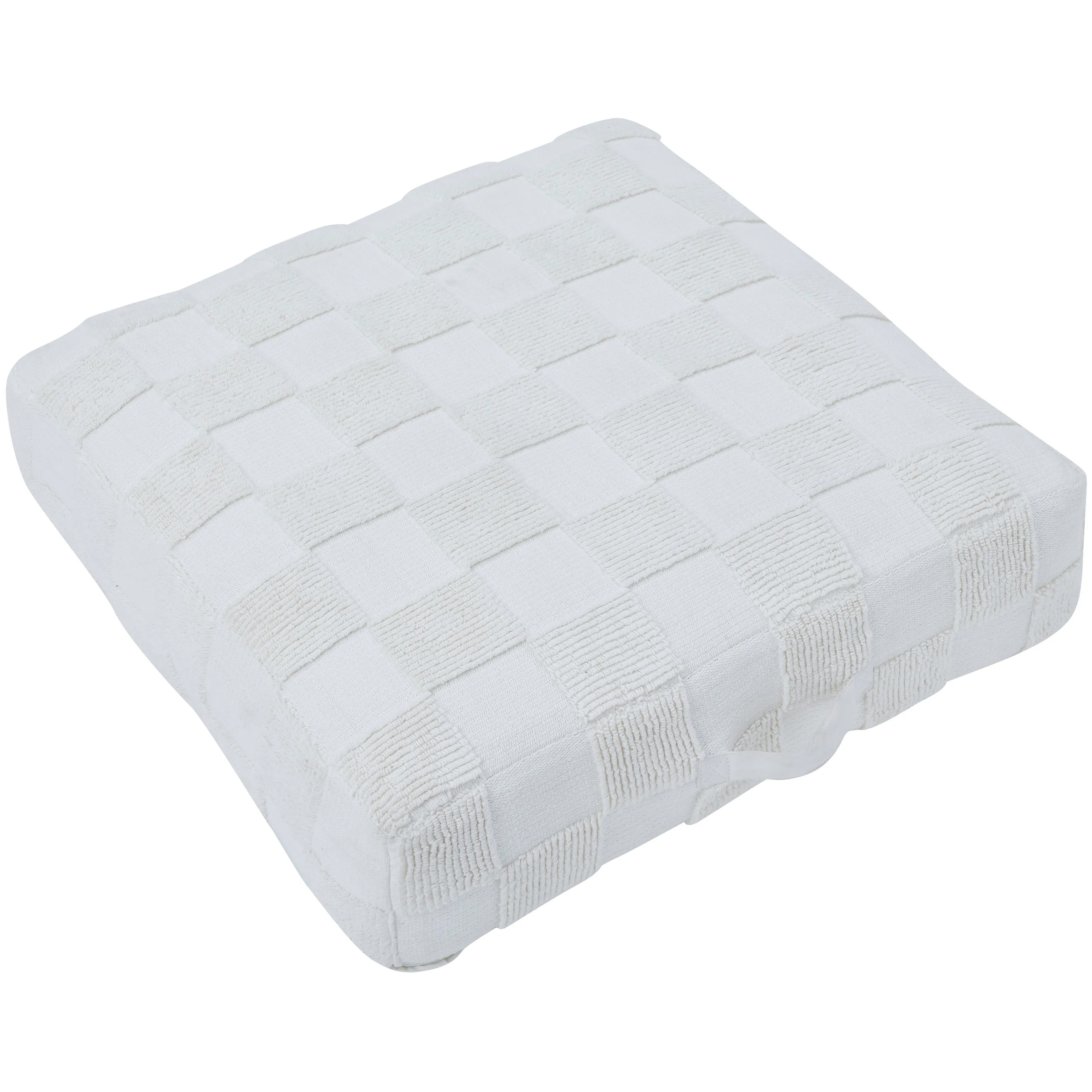 Persona 8 inch Ivory Floor Pouf