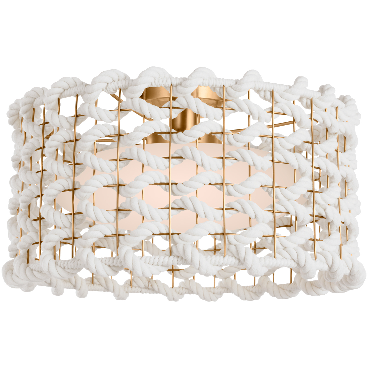 Fisher Weisman Catania LED 17.5 inch Antique-Burnished Brass Flush Mount Ceiling Light