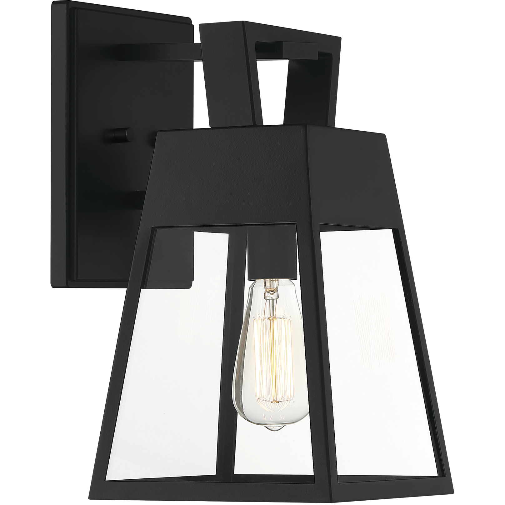Cooper 1 Light 15 inch Matte Black Outdoor Wall Lantern