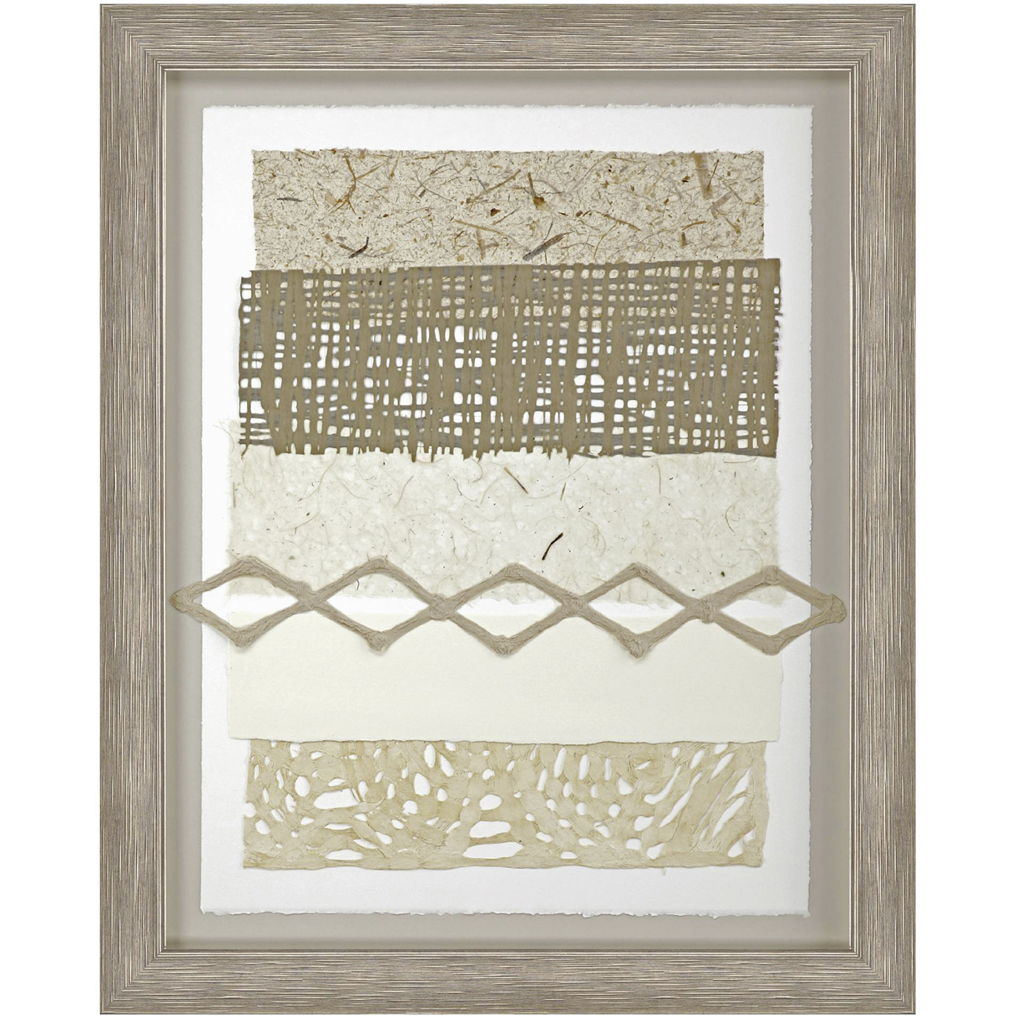 Dynamic Brown and Beige and Neutral and White Framed Art, The Studio