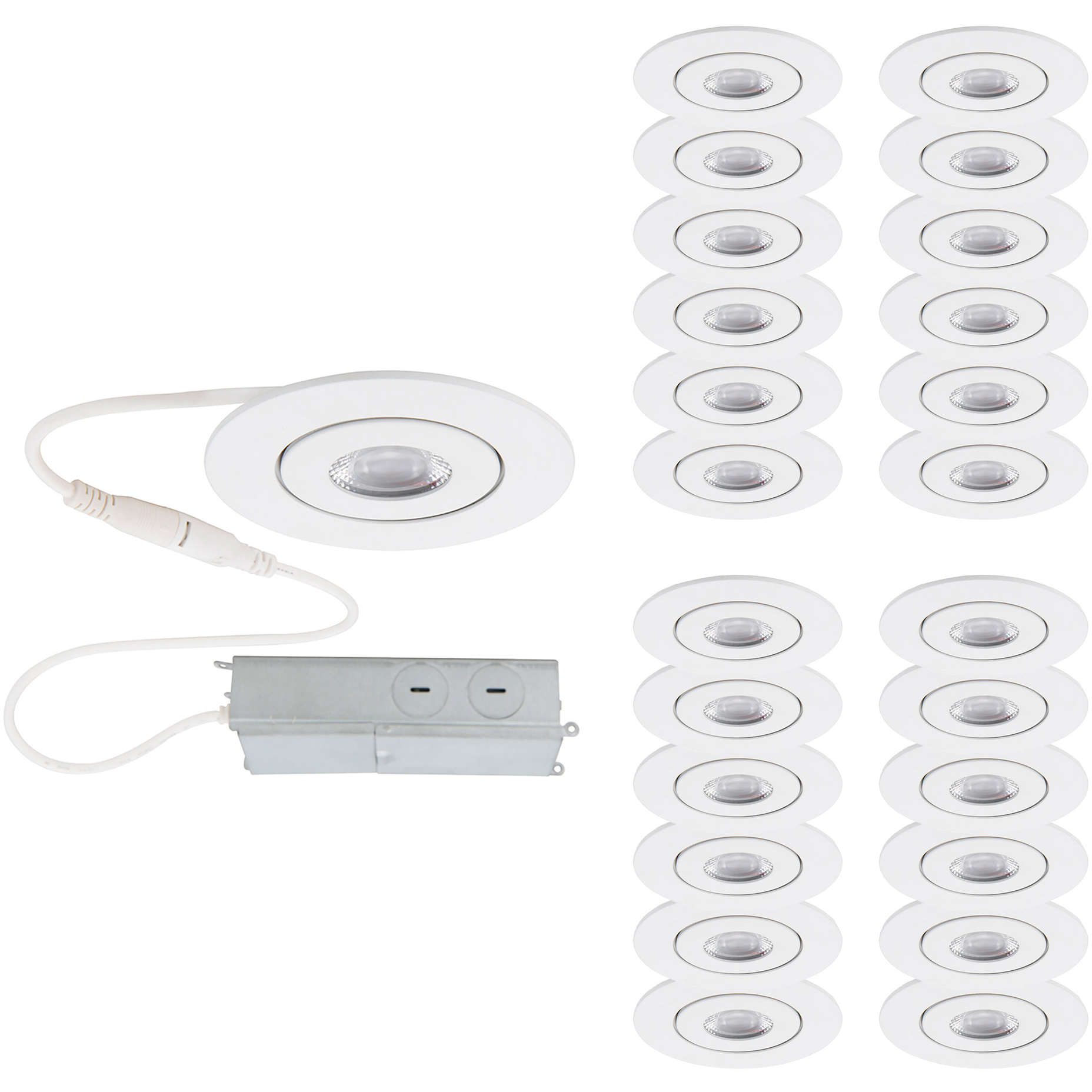 Lotos LED White Complete Kit Recessed Lighting in 24