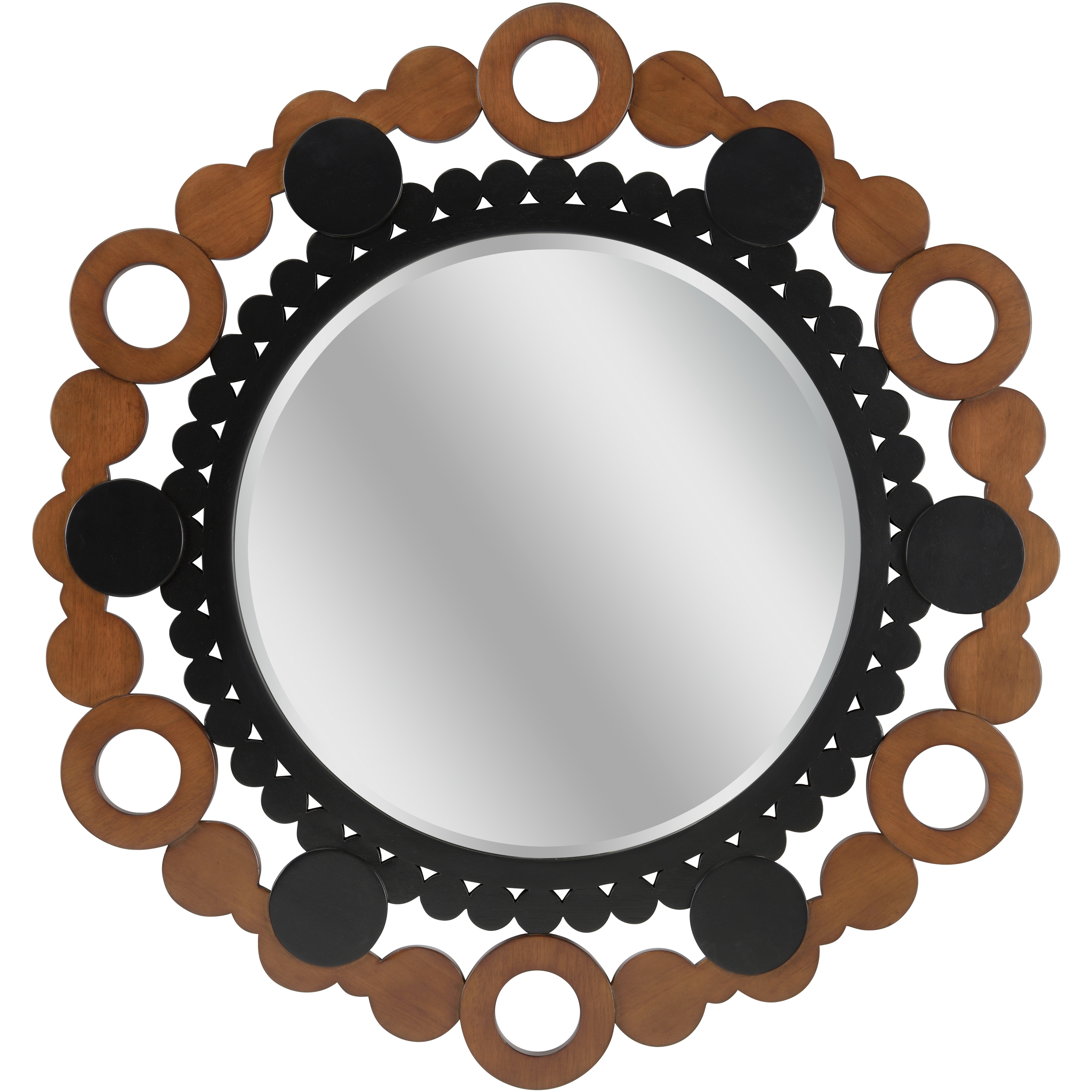 Gwen 44.25 X 44.25 inch Black and Brown Mirror
