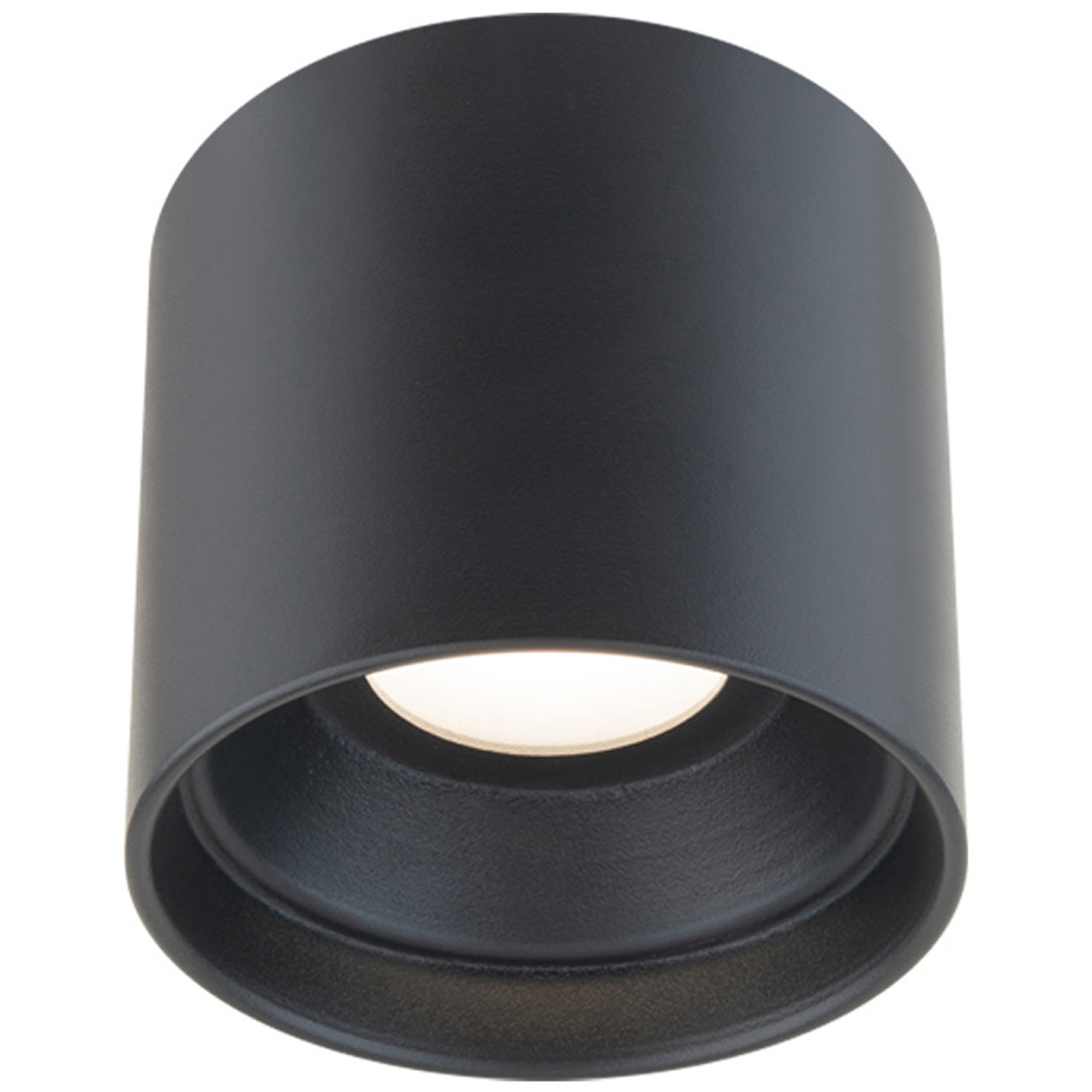 Squat 1 Light 5 inch Black Outdoor Flush Mount in 4000K