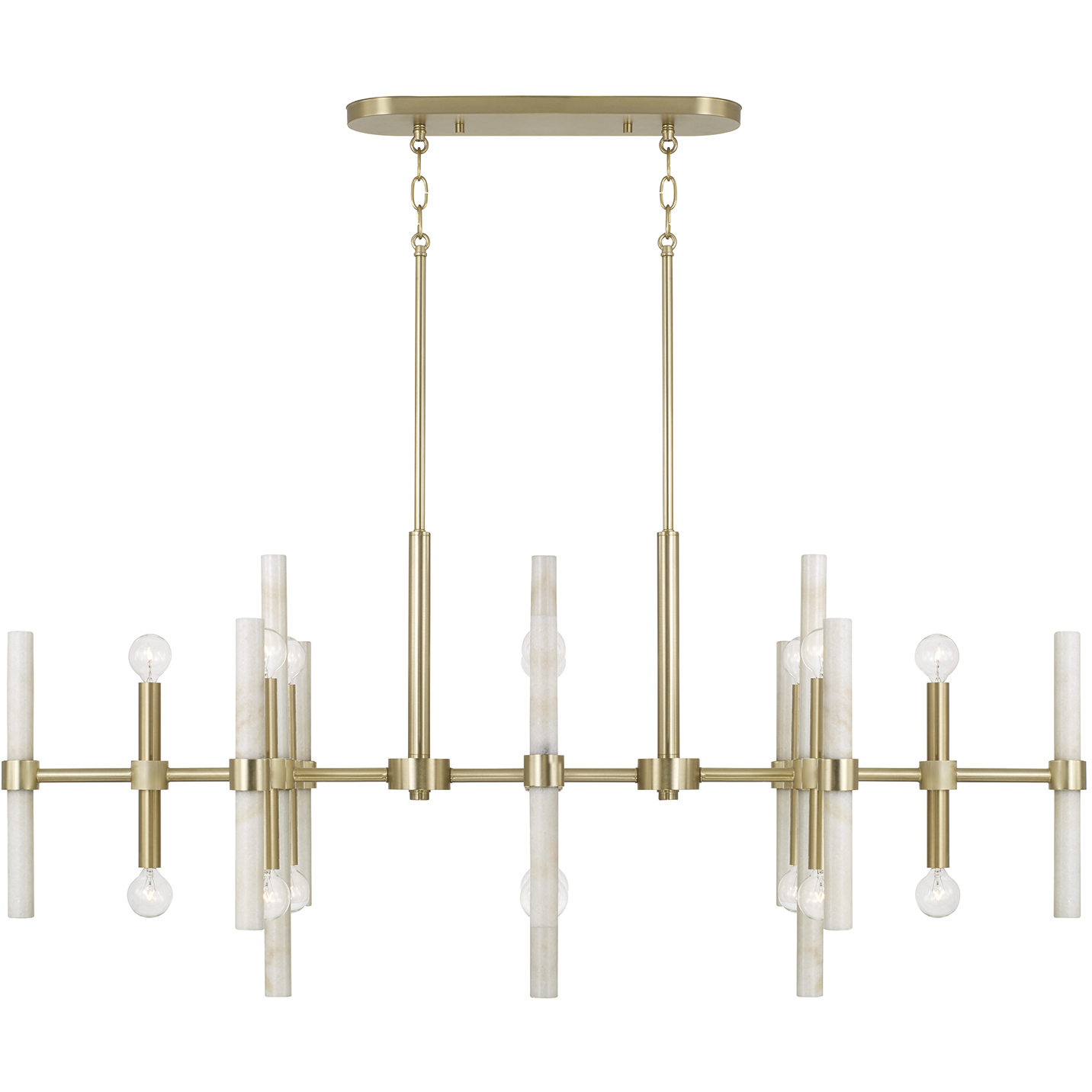 Marlow 16 Light 47.25 inch Matte Brass Island Light Ceiling Light
