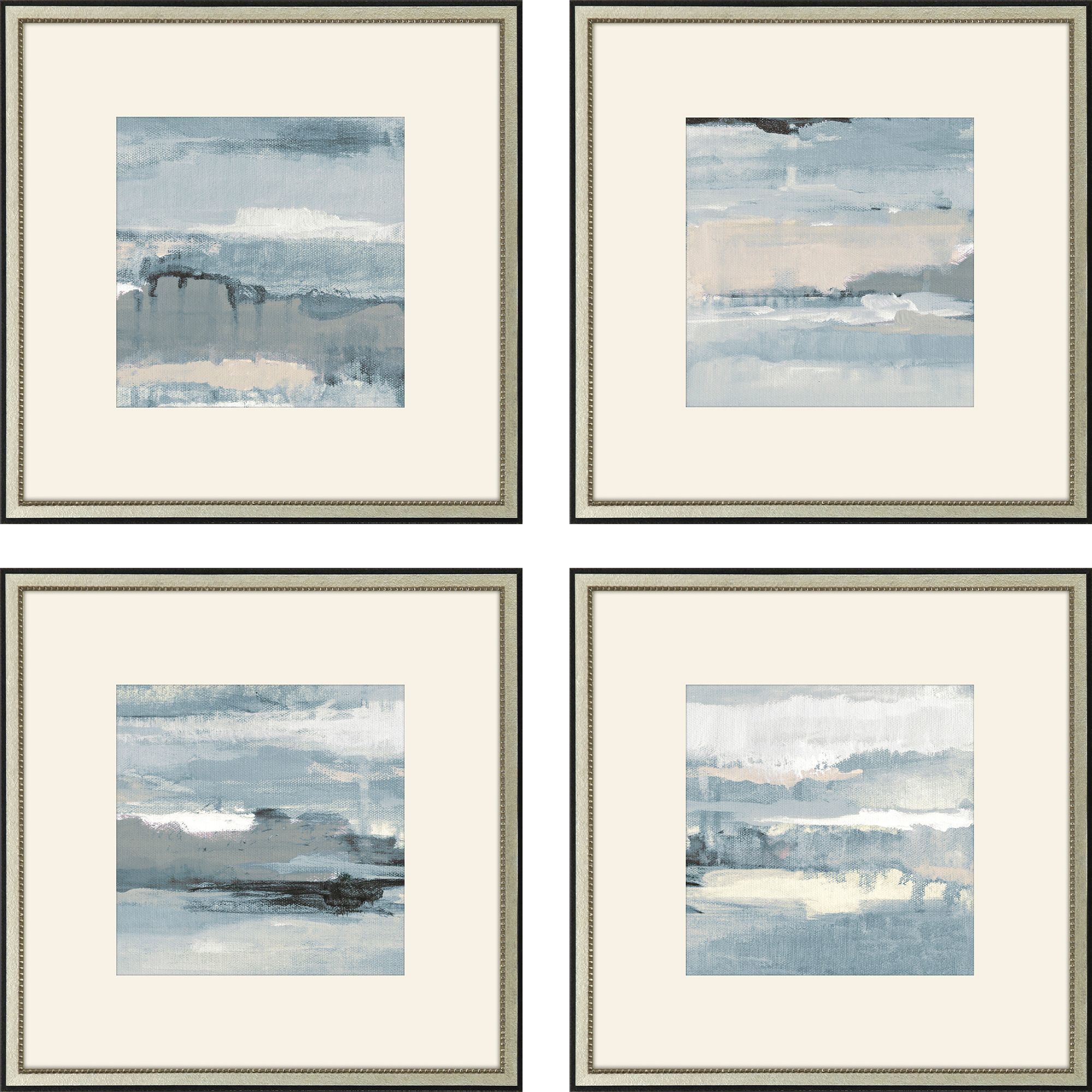 Splendid Blues Blue and Beige and White Framed Art