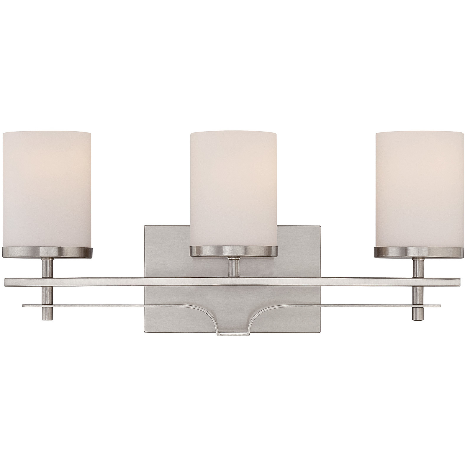 Colton 3 Light 20.5 inch Satin Nickel Bathroom Vanity Light Wall Light, Essentials