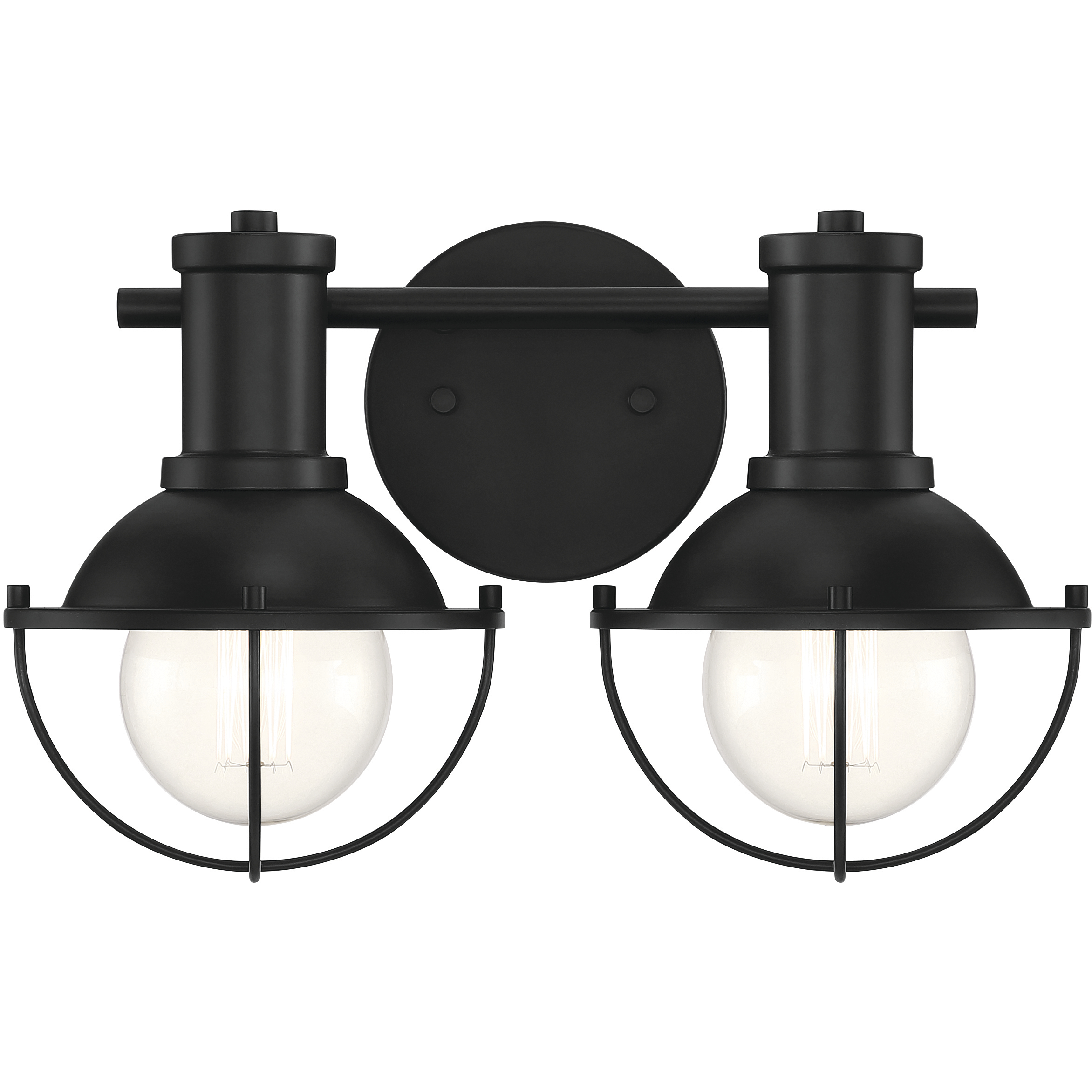 Dalton 2 Light 15 inch Matte Black Vanity Light Wall Light