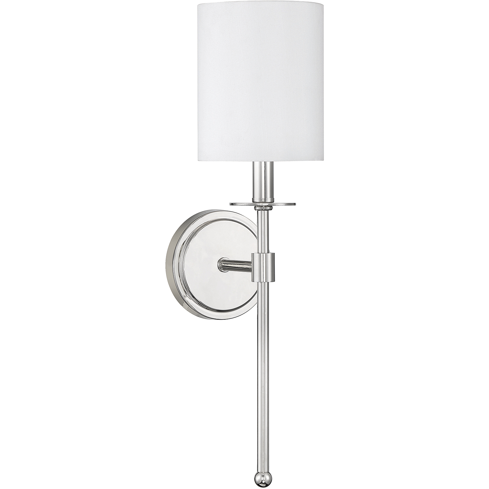 Traditional 1 Light 5 inch Polished Nickel Wall Sconce Wall Light