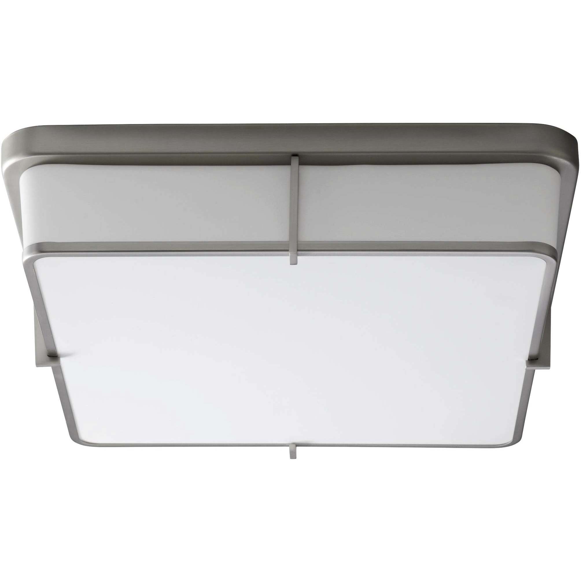Geo 2 Light 17 inch Satin Nickel Flush Mount Ceiling Light
