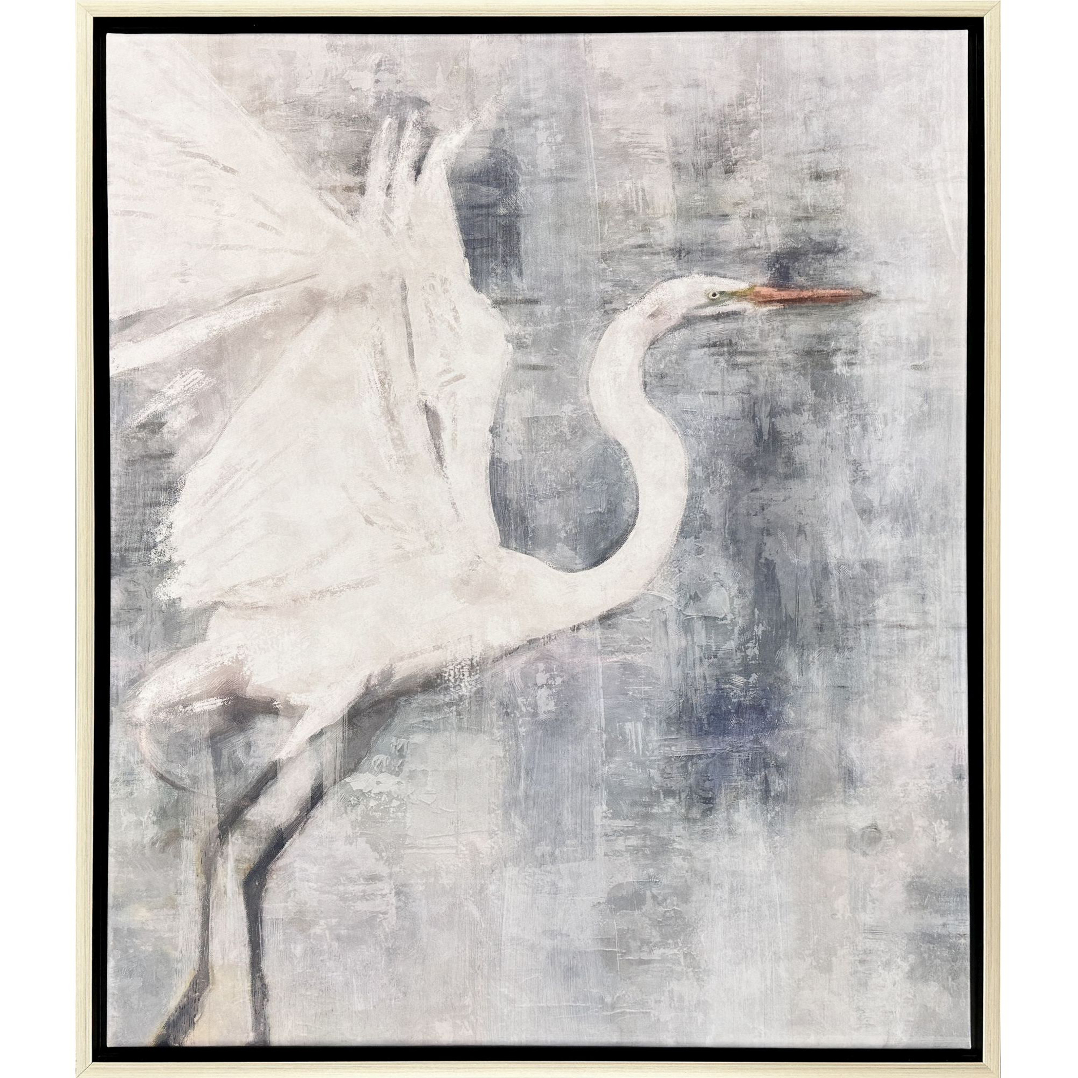 Glacier Heron Gray and Blue and White Canvas, Propac