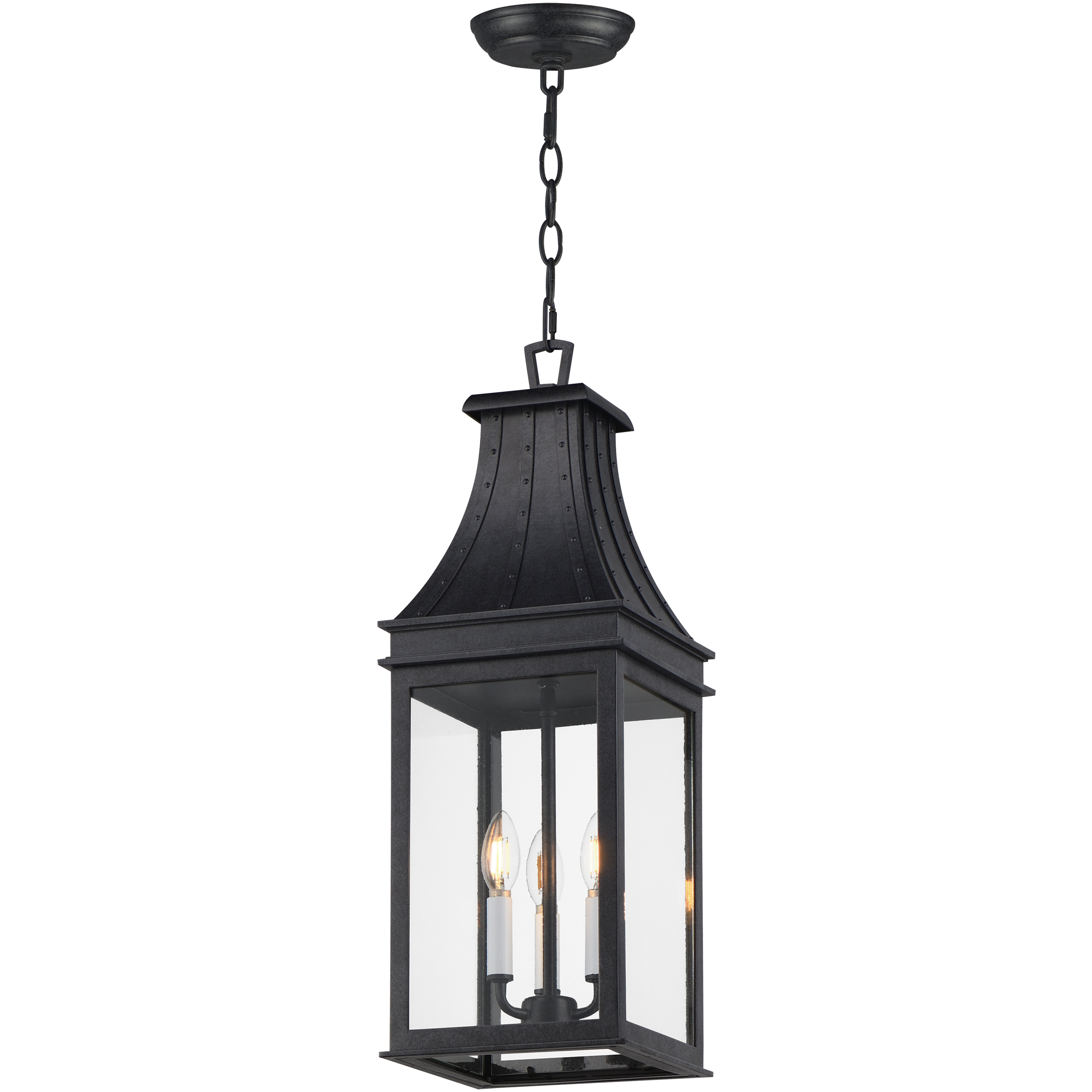 Bramwell VX 3 Light 9 inch Black Patina Outdoor Pendant