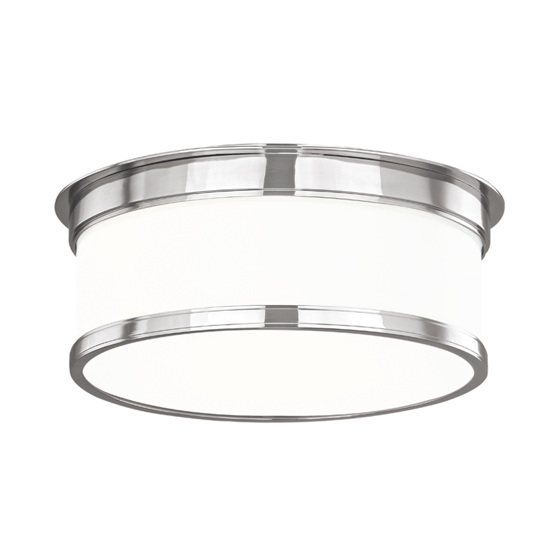 Geneva 2 Light 12.25 inch Polished Nickel Flush Mount Ceiling Light