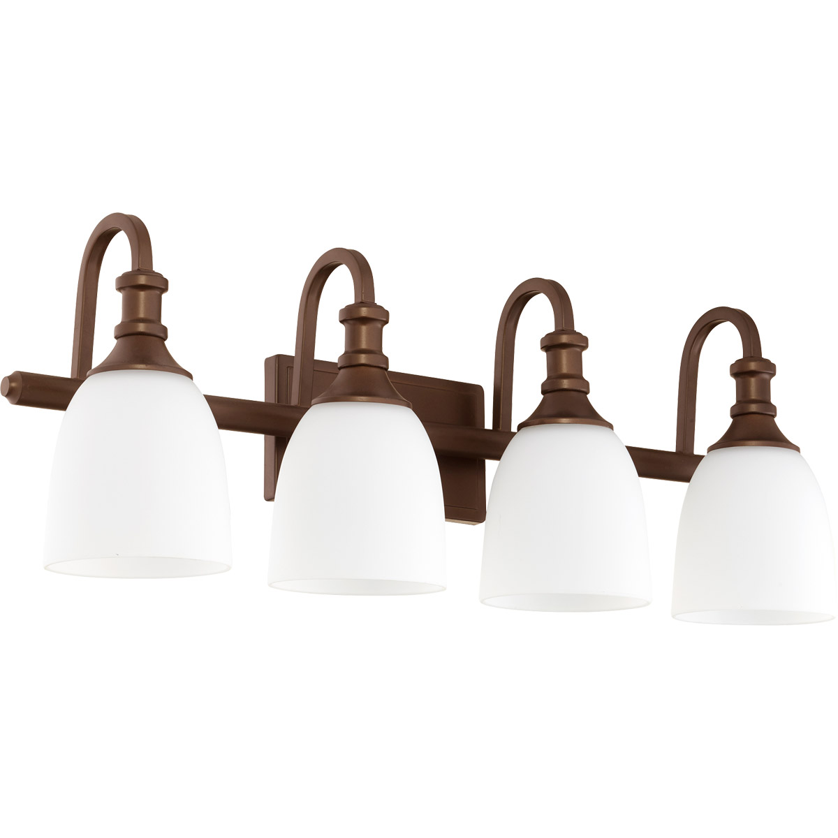 Richmond 4 Light 27.75 inch Oiled Bronze Vanity Light Wall Light in Satin Opal