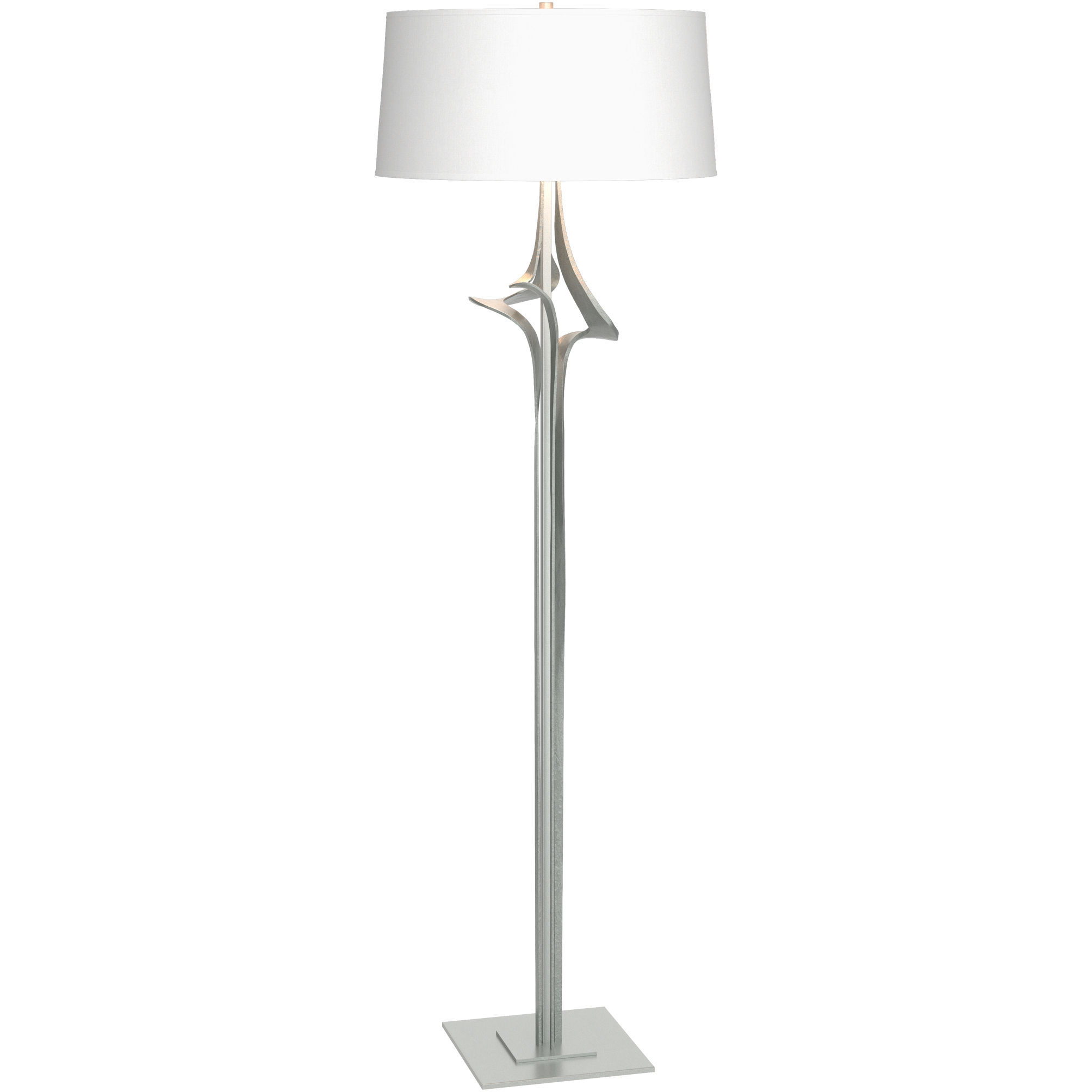 Antasia 58.6 inch 100 watt Vintage Platinum Floor Lamp Portable Light in Natural Anna