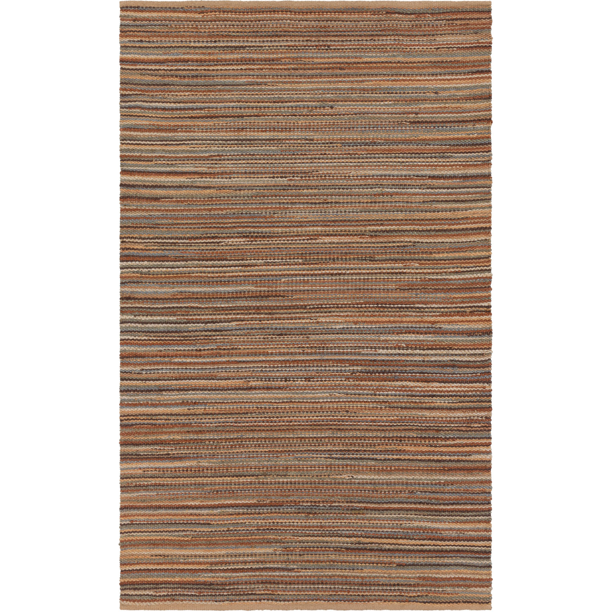 Maren 120 X 96 inch Brown and Orange Area Rug, Jute