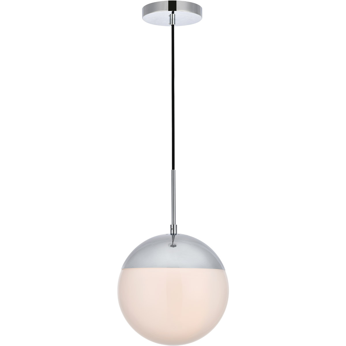 Eclipse 1 Light 10 inch Chrome Pendant Ceiling Light