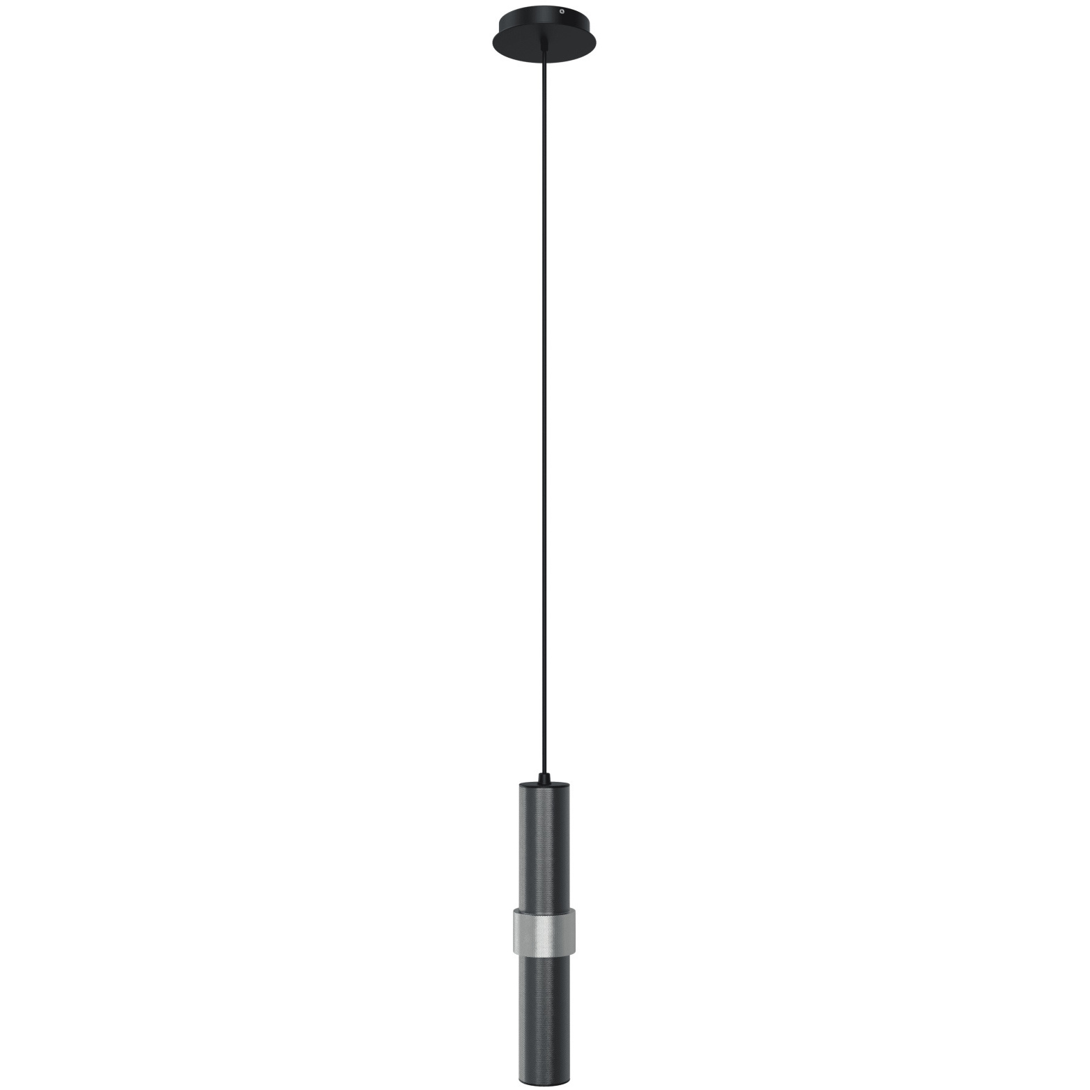 Cicada LED 3 inch Dark Grey with Knurled Light Grey Pendant Ceiling Light