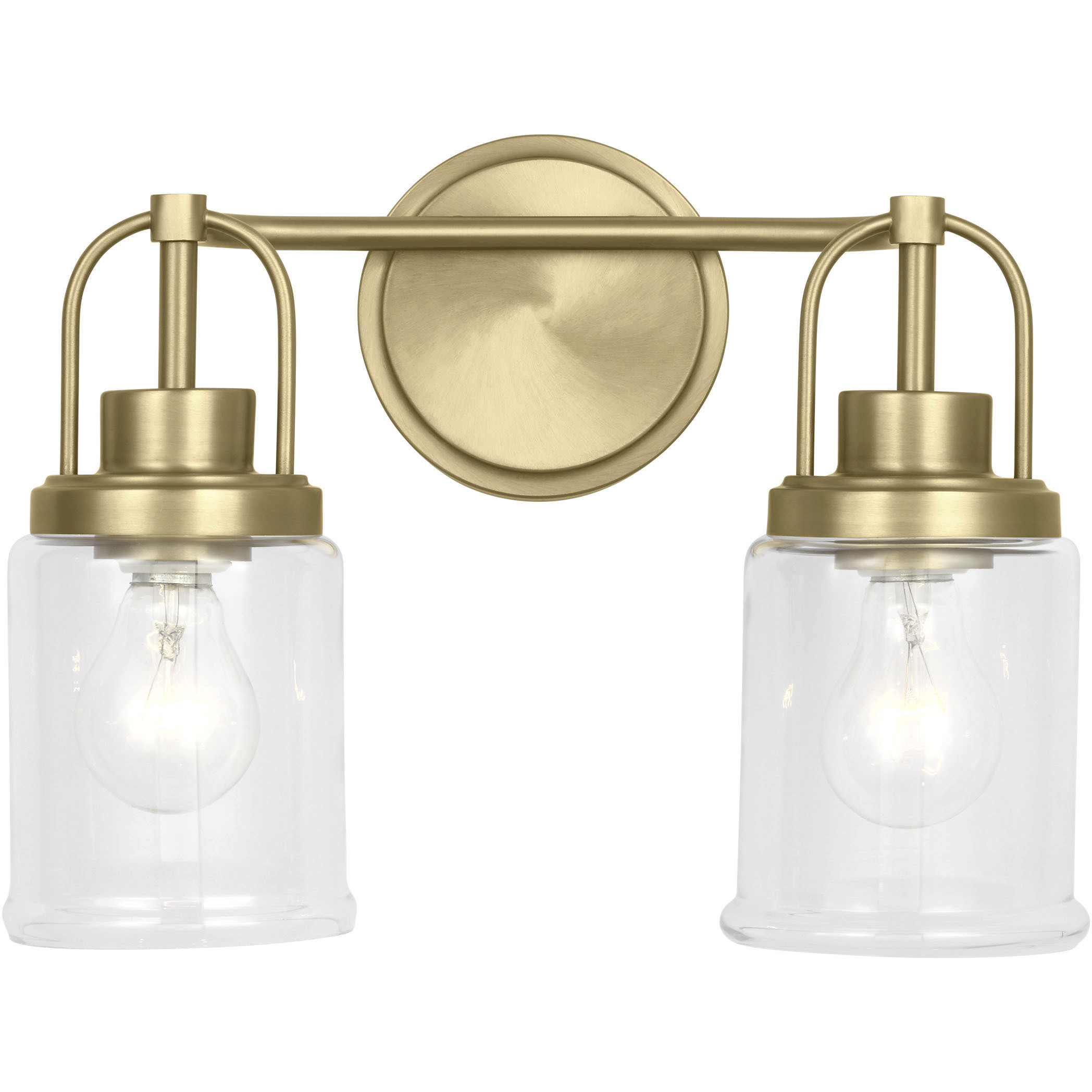 Anders 2 Light 14 inch Satin Brass Bath Vanity Wall Light