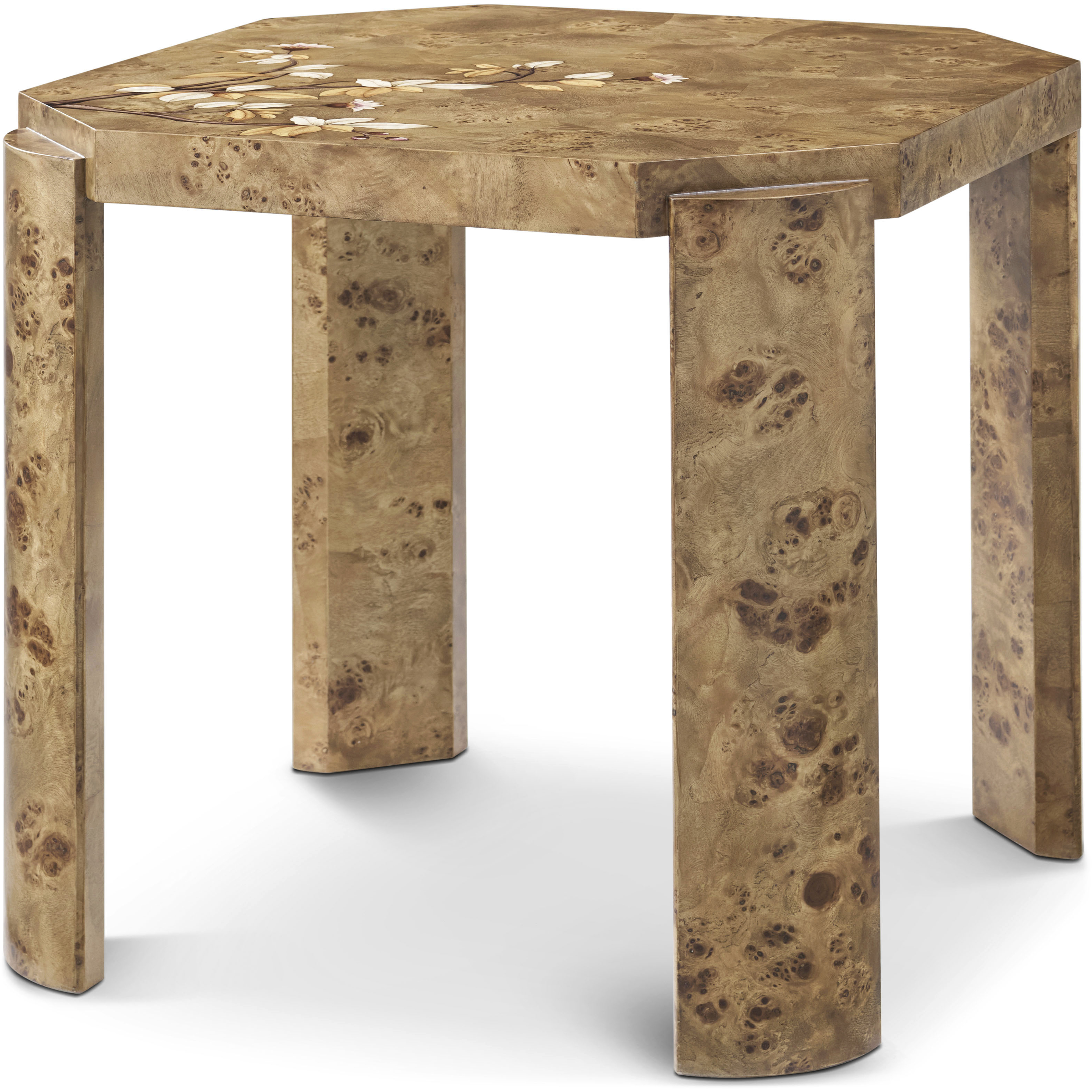 Parterre 25 X 25 inch Toffee Side Table, Wooden, Perch