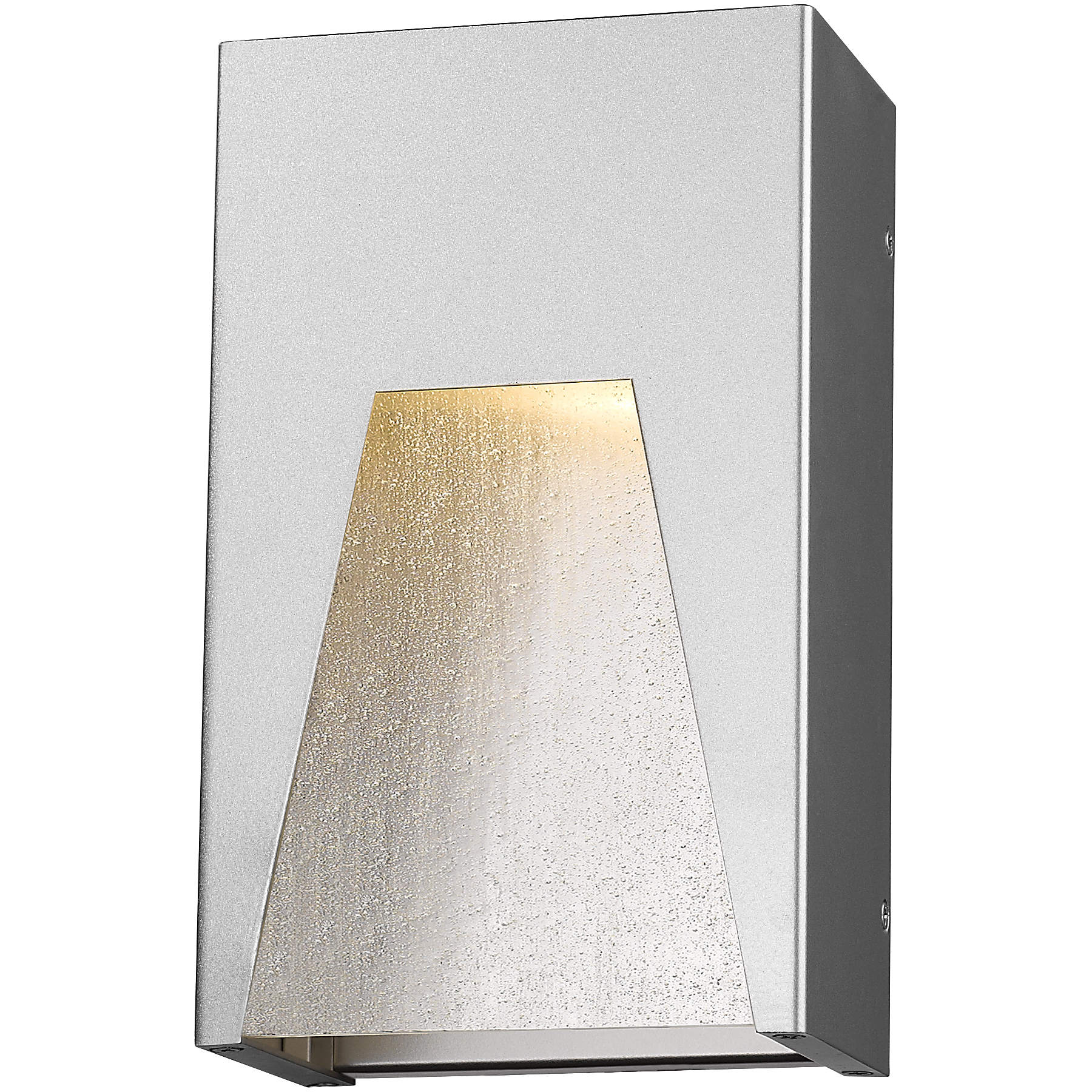 Millenial LED 10 inch Silver Outdoor Wall Light in Clear Seedy Glass
