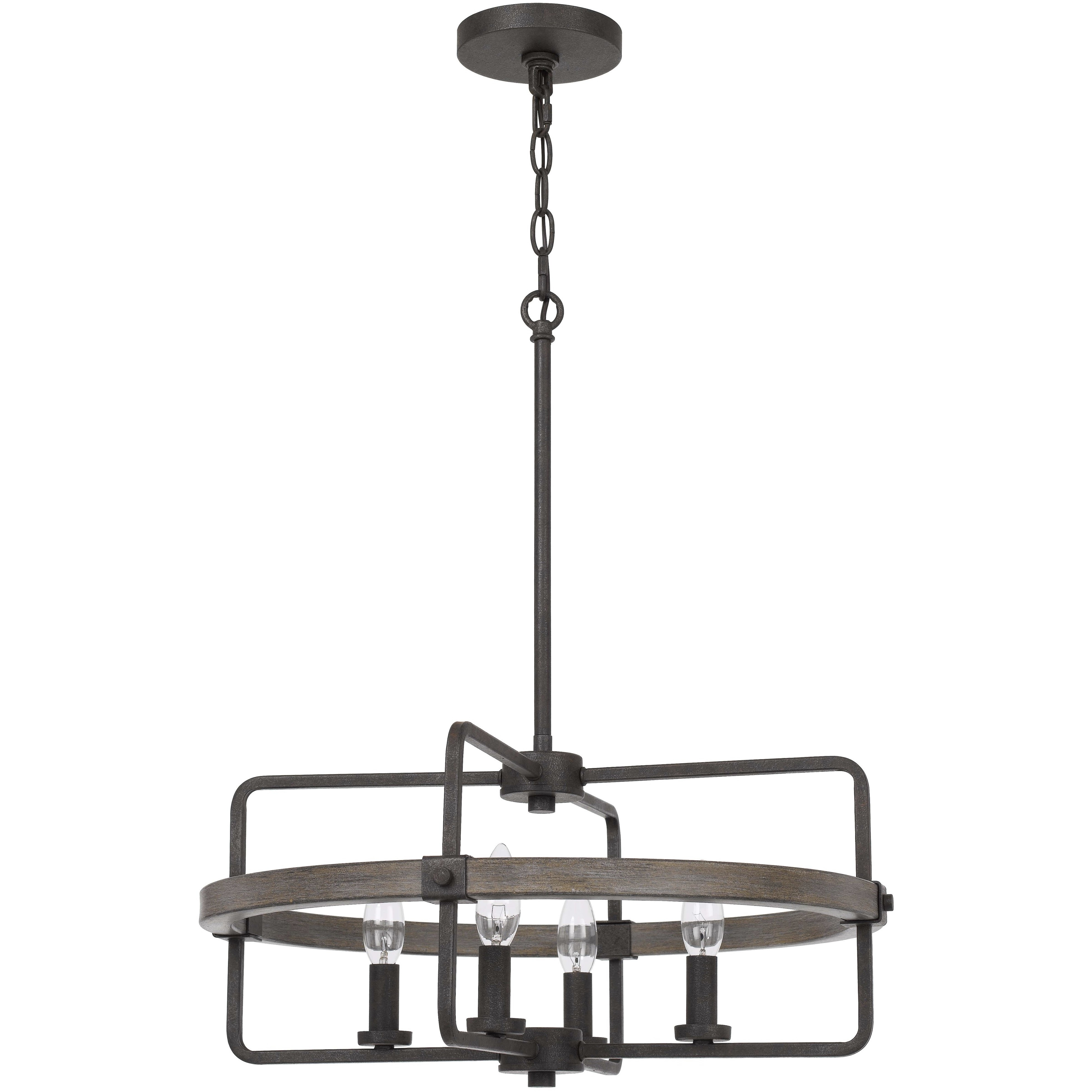 Rawlins 4 Light 20.5 inch Black Smith Chandelier Ceiling Light